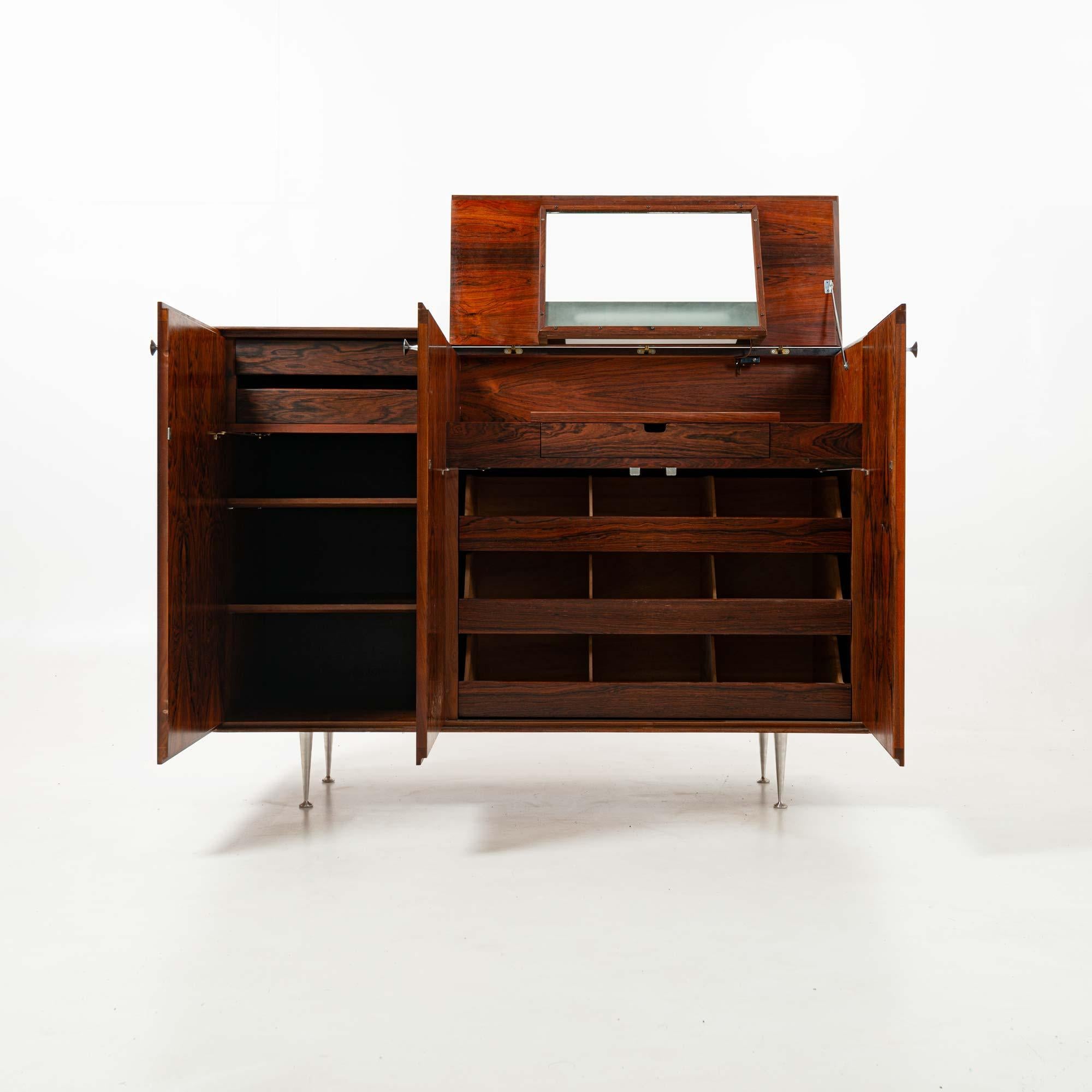 George Nelson para Herman Miller Armario de palisandro de borde fino/Cómoda de caballero en venta 1