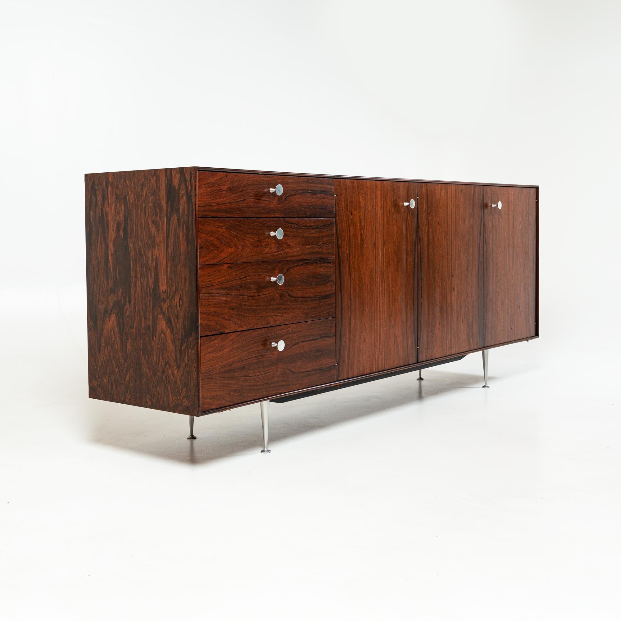 Mid-Century Modern George Nelson for Herman Miller Rosewood Thin Edge Credenza/Cabinet circa 1950s