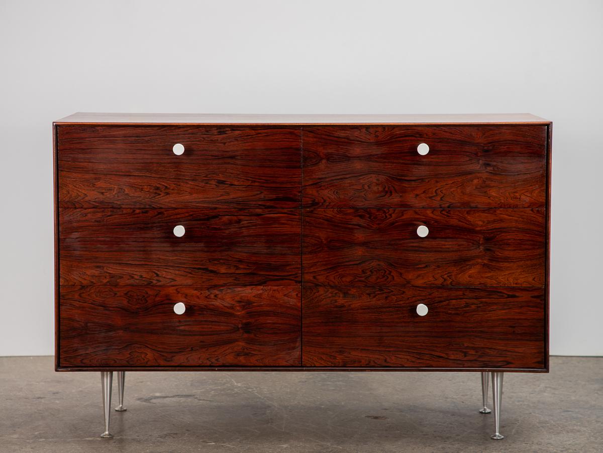 Mid-Century Modern George Nelson for Herman Miller Rosewood Thin Edge Group Dresser For Sale