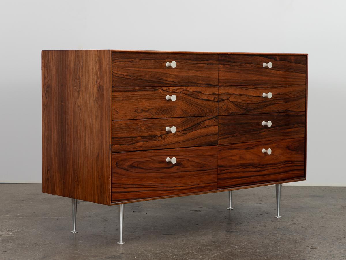 George Nelson for Herman Miller Rosewood Thin Edge Group Dresser In Good Condition For Sale In Brooklyn, NY