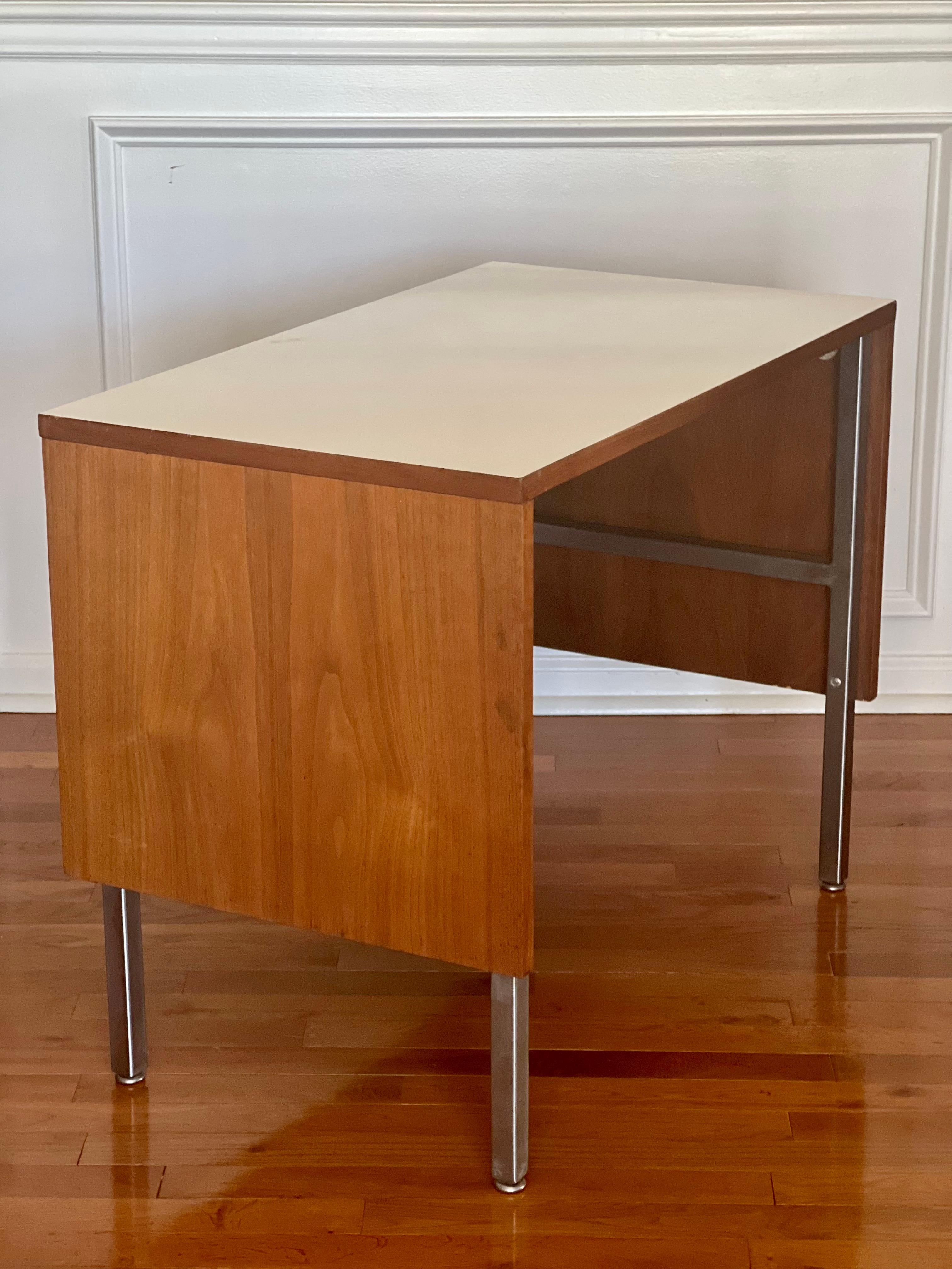 Veneer George Nelson for Herman Miller Side Table, Work Table or Small Desk, Signed For Sale