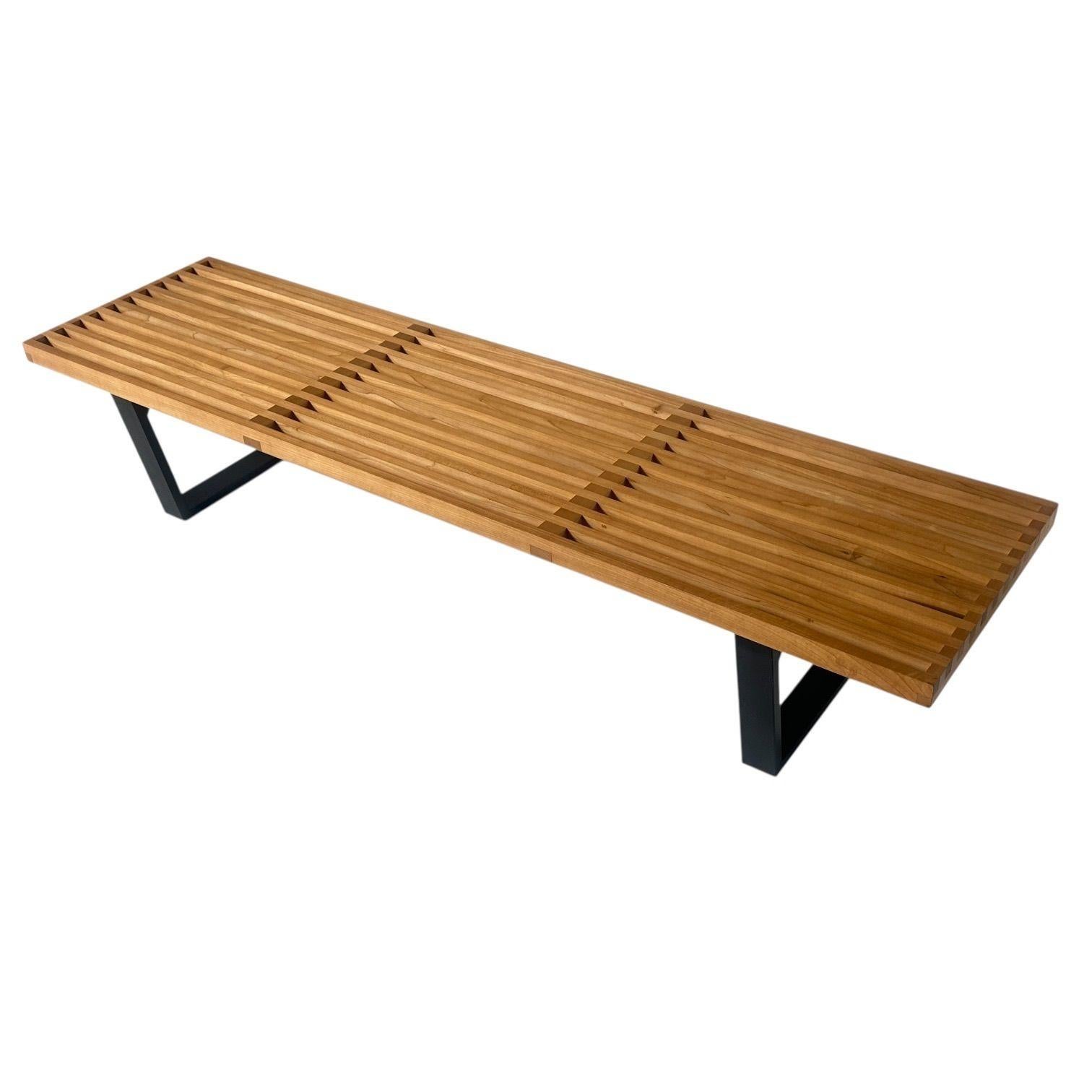 George Nelson für Herman Miller Slat Bench, 1980er Jahre.  Original
Maße 13,5