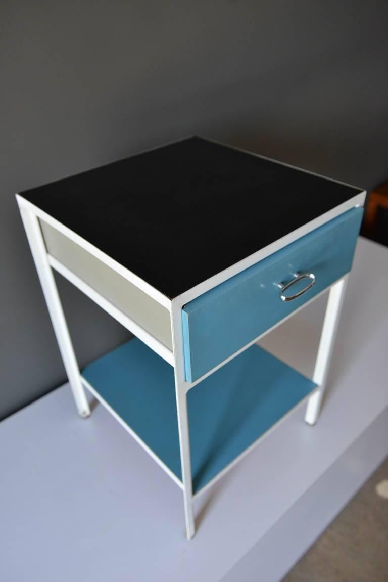 George Nelson for Herman Miller Steel Frame Nightstand, circa 1960 In Good Condition In Costa Mesa, CA