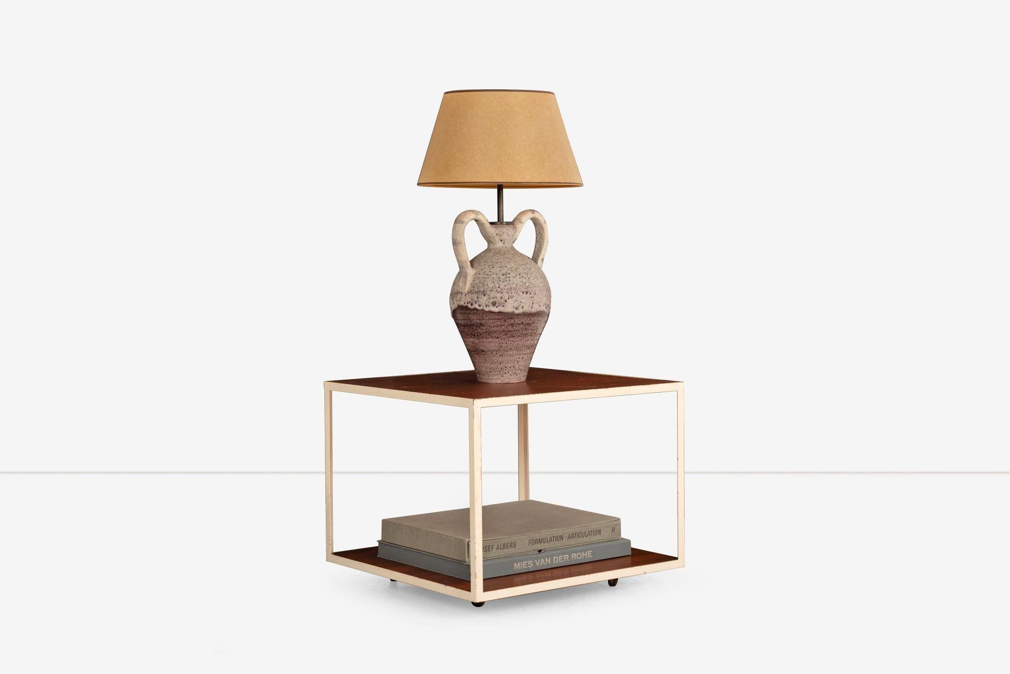 Huilé Table d'appoint à cadre en acier sur roues de George Nelson pour Herman Miller (1955) en vente