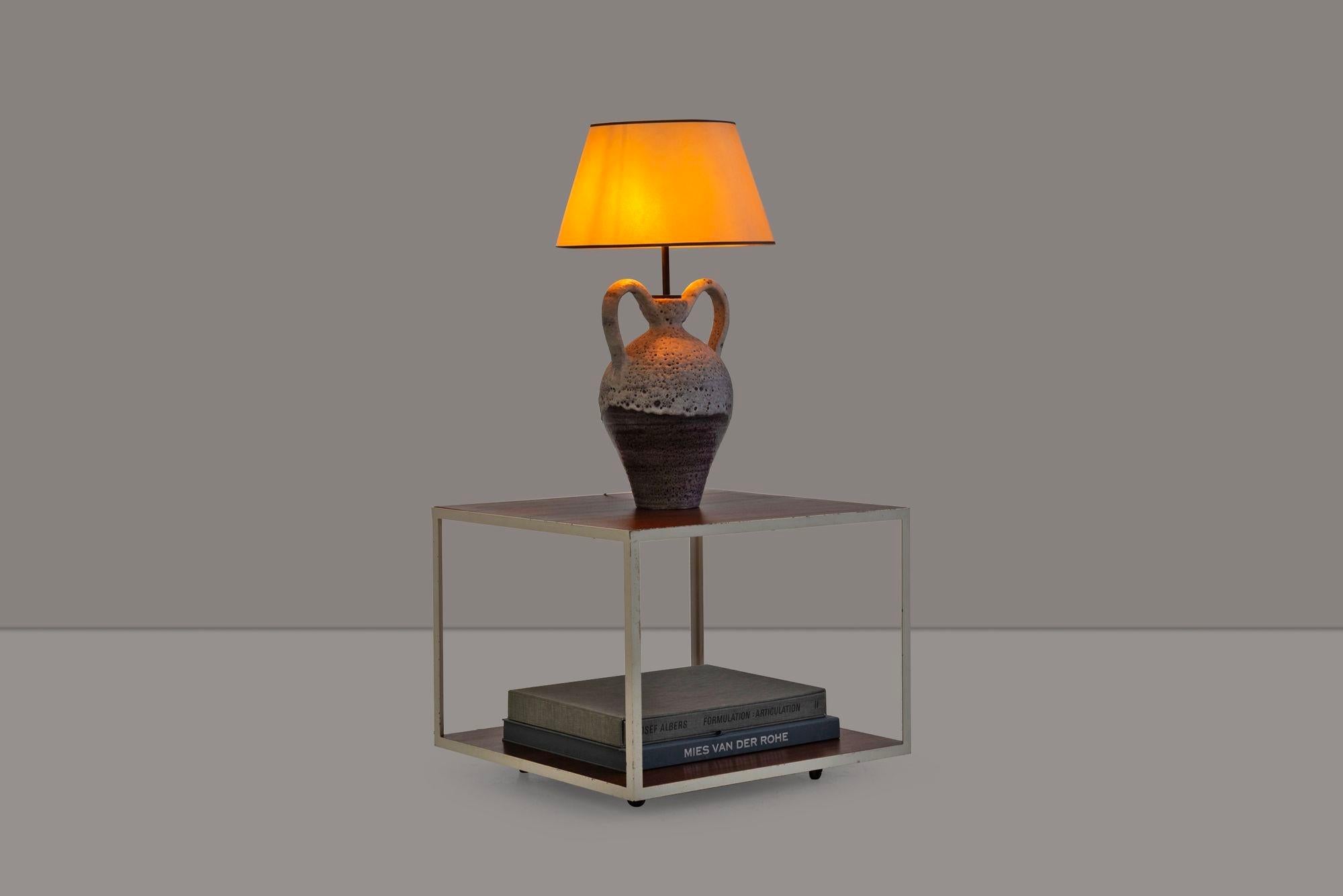 Table d'appoint à cadre en acier sur roues de George Nelson pour Herman Miller (1955) Bon état - En vente à Chicago, IL