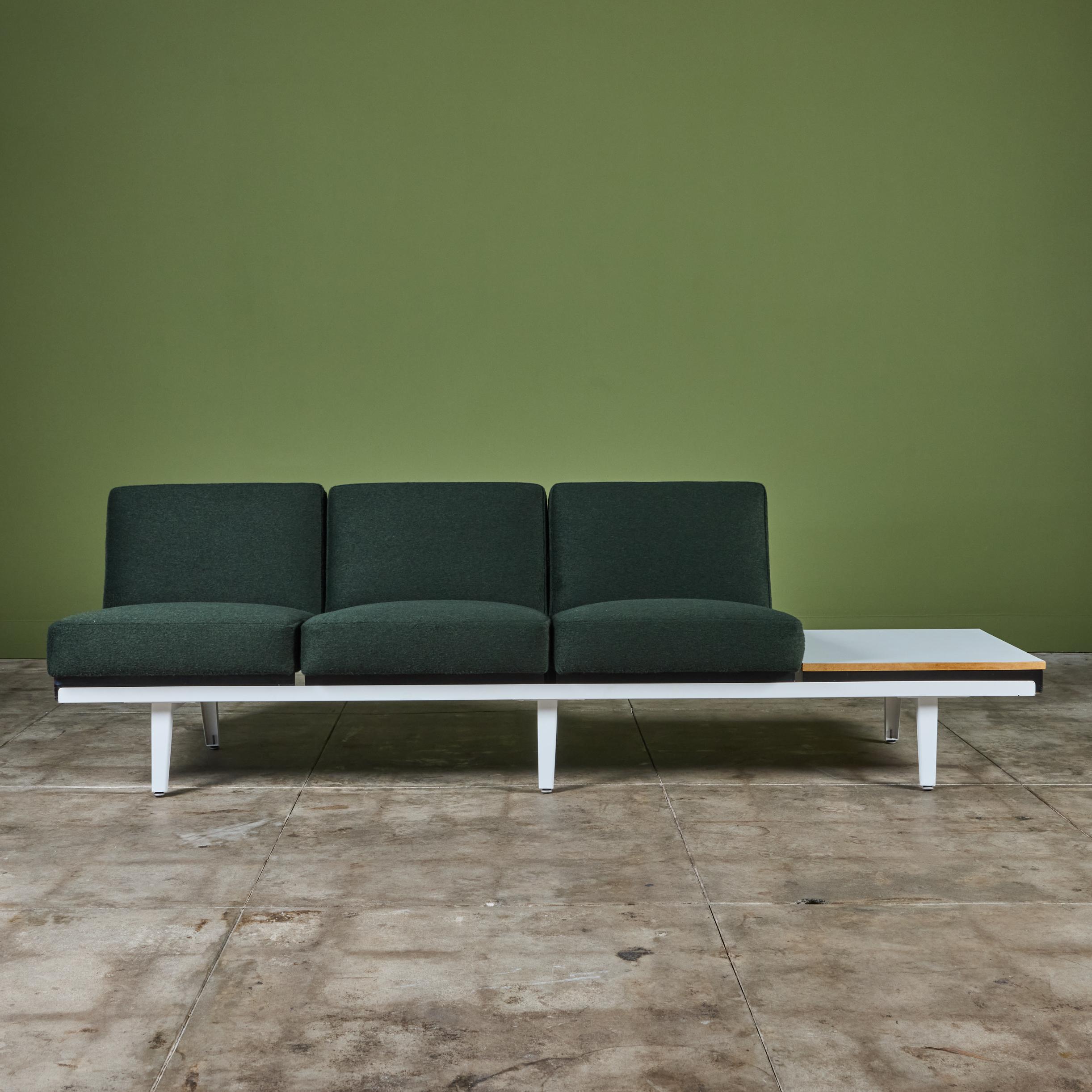 George Nelson para Herman Miller Sofá con estructura de acero Moderno de mediados de siglo en venta