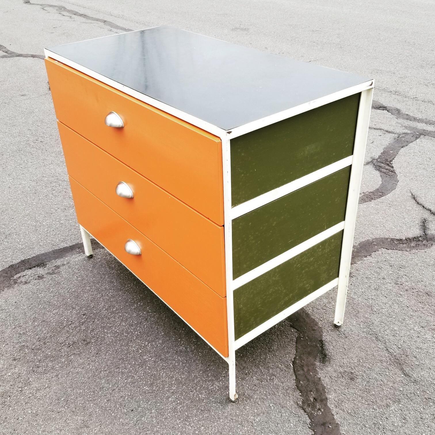 George Nelson for Herman Miller Steelcase dresser. Fun colors with white frame.
