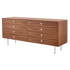 George Nelson for Herman Miller Thin Edge Double Dresser, Chest Drawers, Walnut