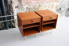 George Nelson for Herman Miller 'Thin Edge' Night Stands / Bedside Tables 'Teak'