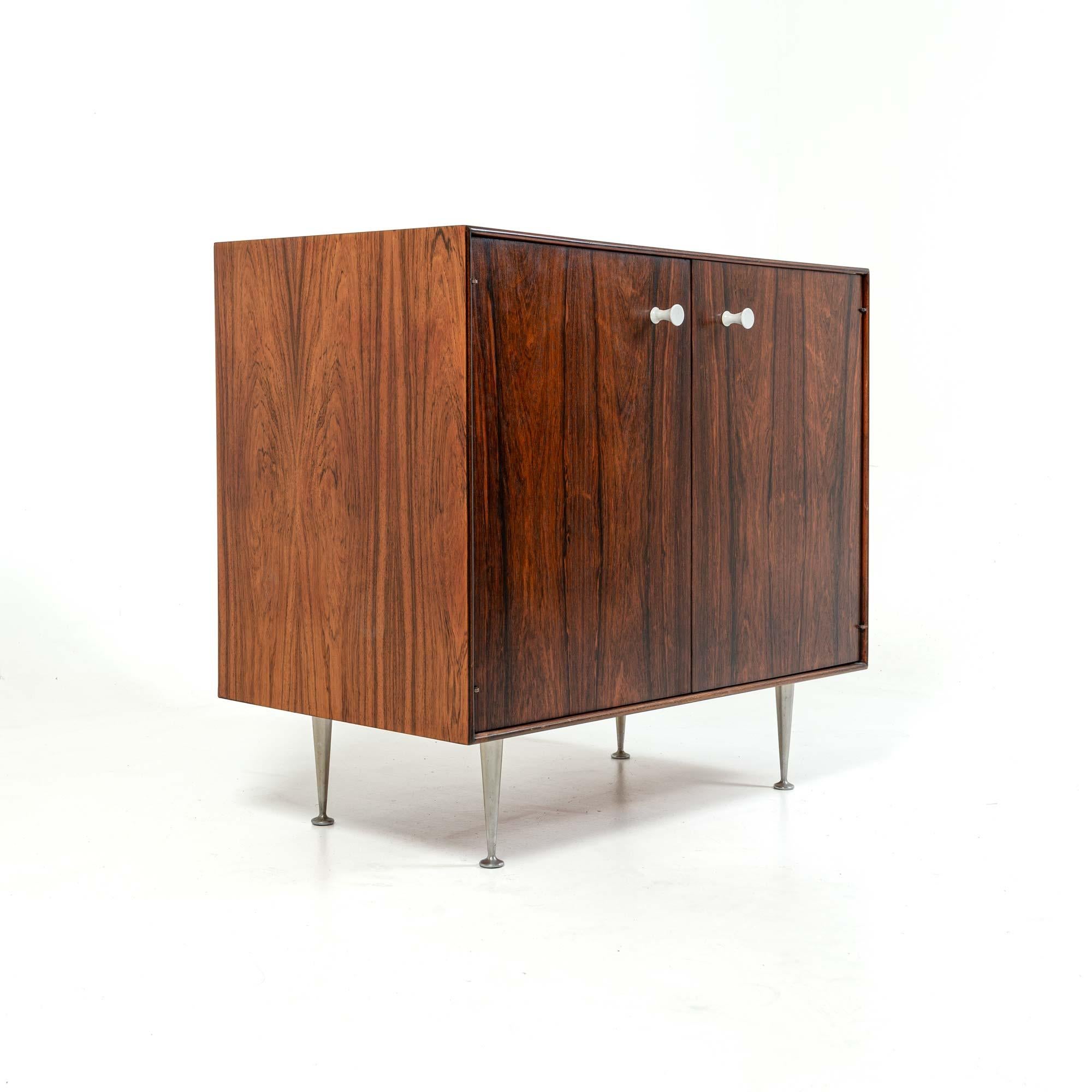 Mid-Century Modern George Nelson for Herman Miller Thin Edge Rosewood Two Door Cabinet