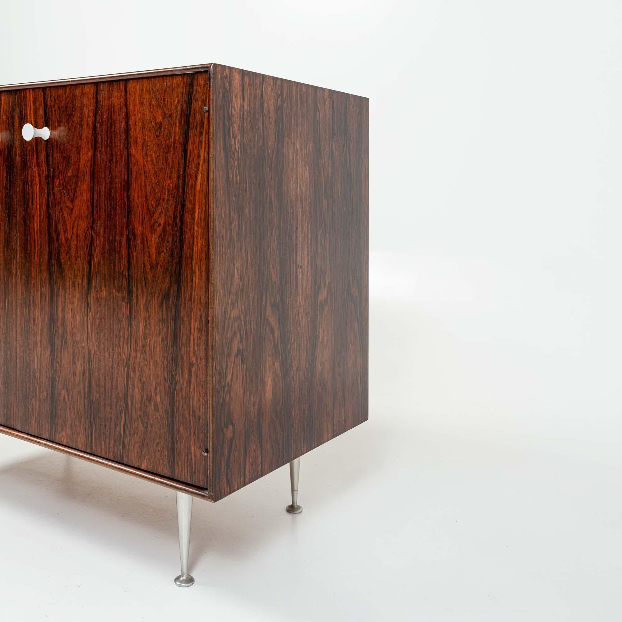 George Nelson for Herman Miller Thin Edge Rosewood Two Door Cabinet In Good Condition In Seattle, WA