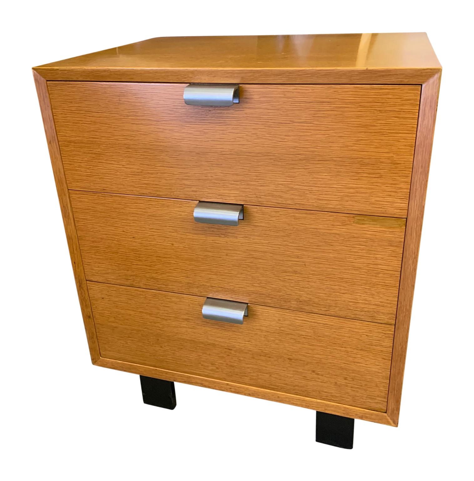 George Nelson for Herman Miller three-drawer wood chest, Mid-Century Modern.