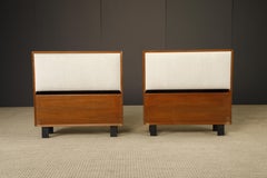 George Nelson for Herman Miller Twin Headboards w Hidden Storage, 1950's, Signed