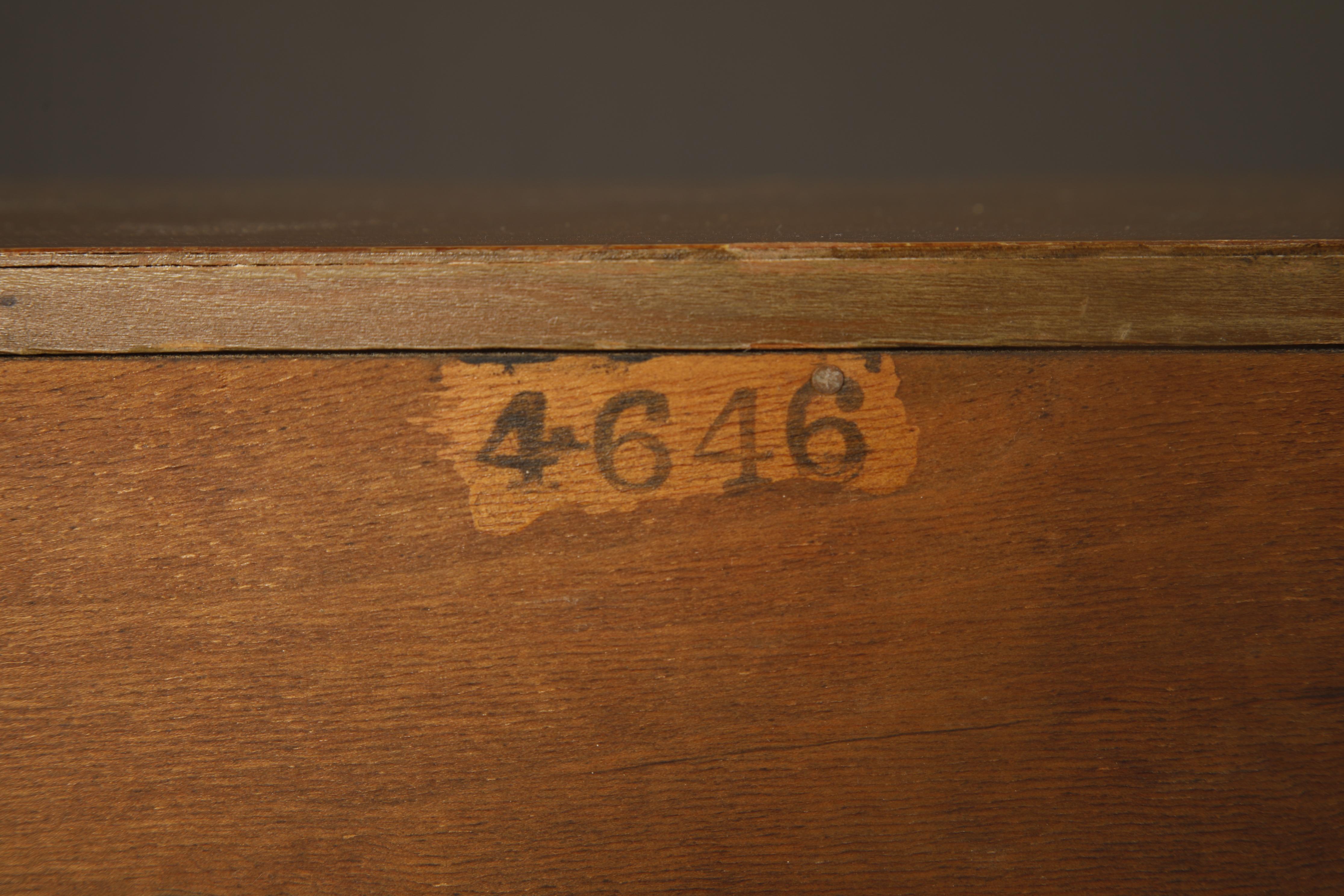George Nelson para Herman Miller Cabeceros gemelos con almacenamiento oculto, años 50, Firmado en venta 13