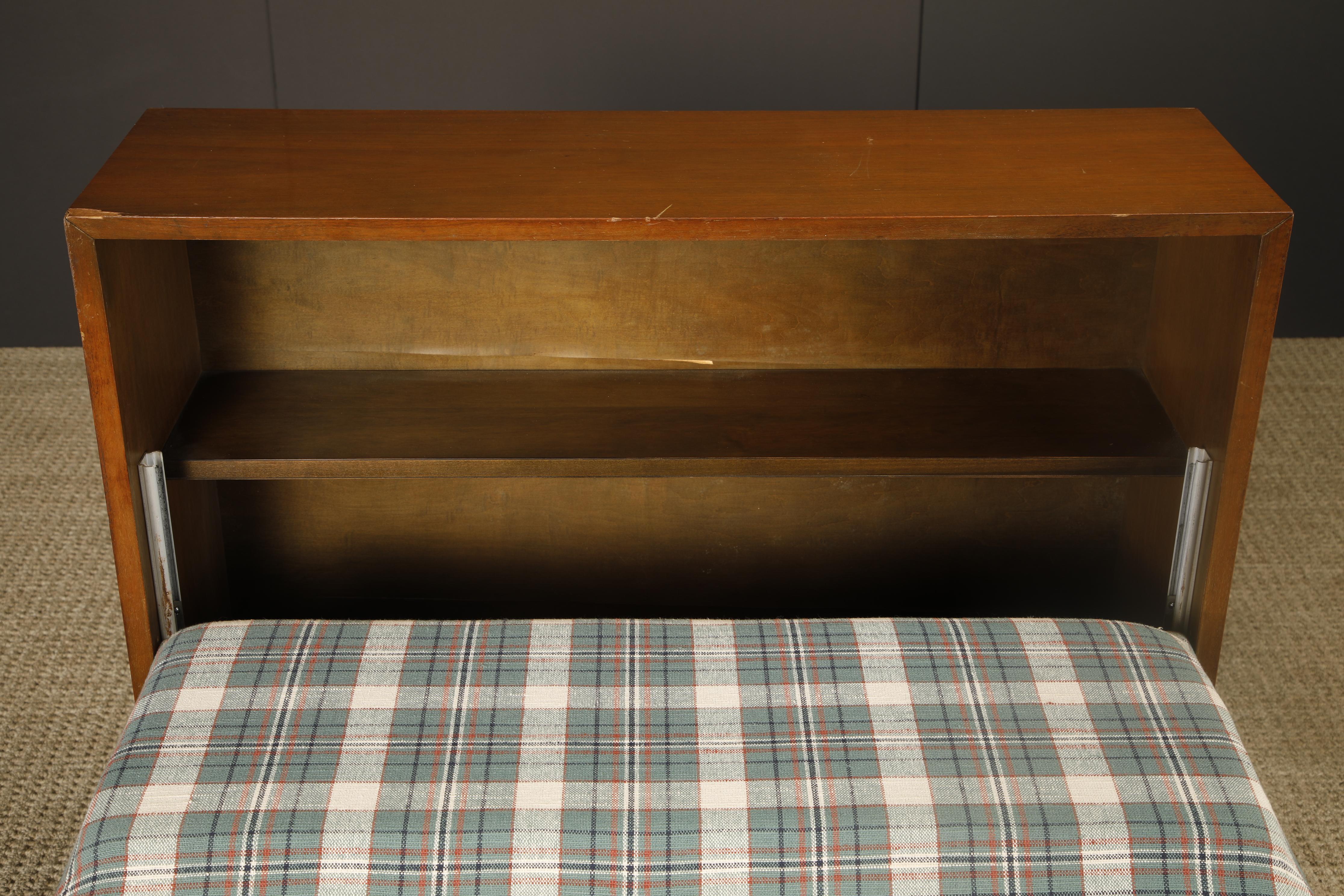 George Nelson para Herman Miller Cabeceros gemelos con almacenamiento oculto, años 50, Firmado en venta 1