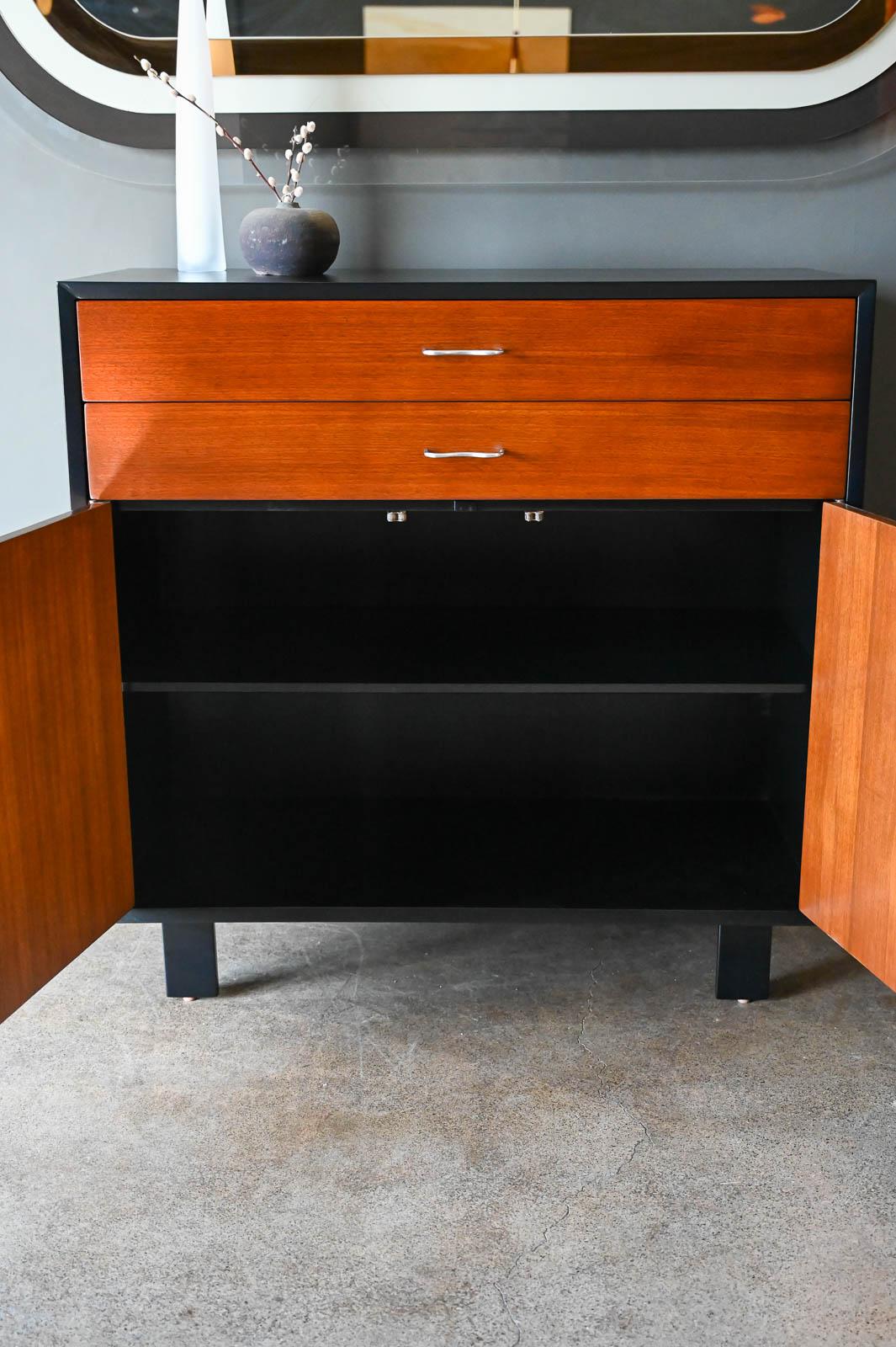 Mahogany George Nelson for Herman Miller Two Tone Cabinet, ca. 1950