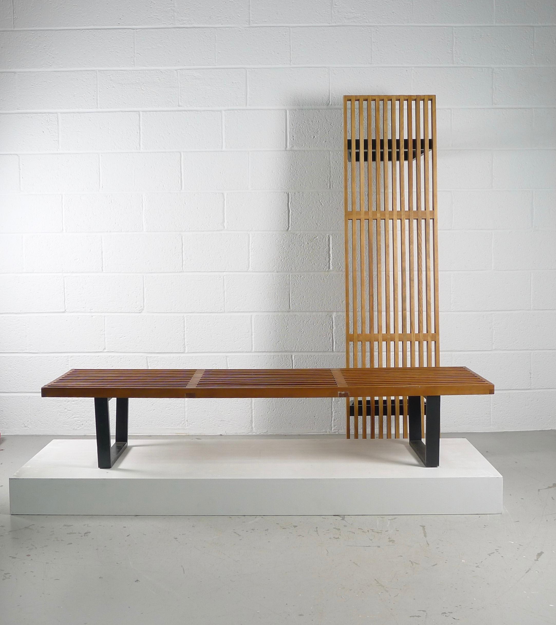 Mid-20th Century George Nelson for Herman Miller Usa, Vintage Slat Bench, 1950s