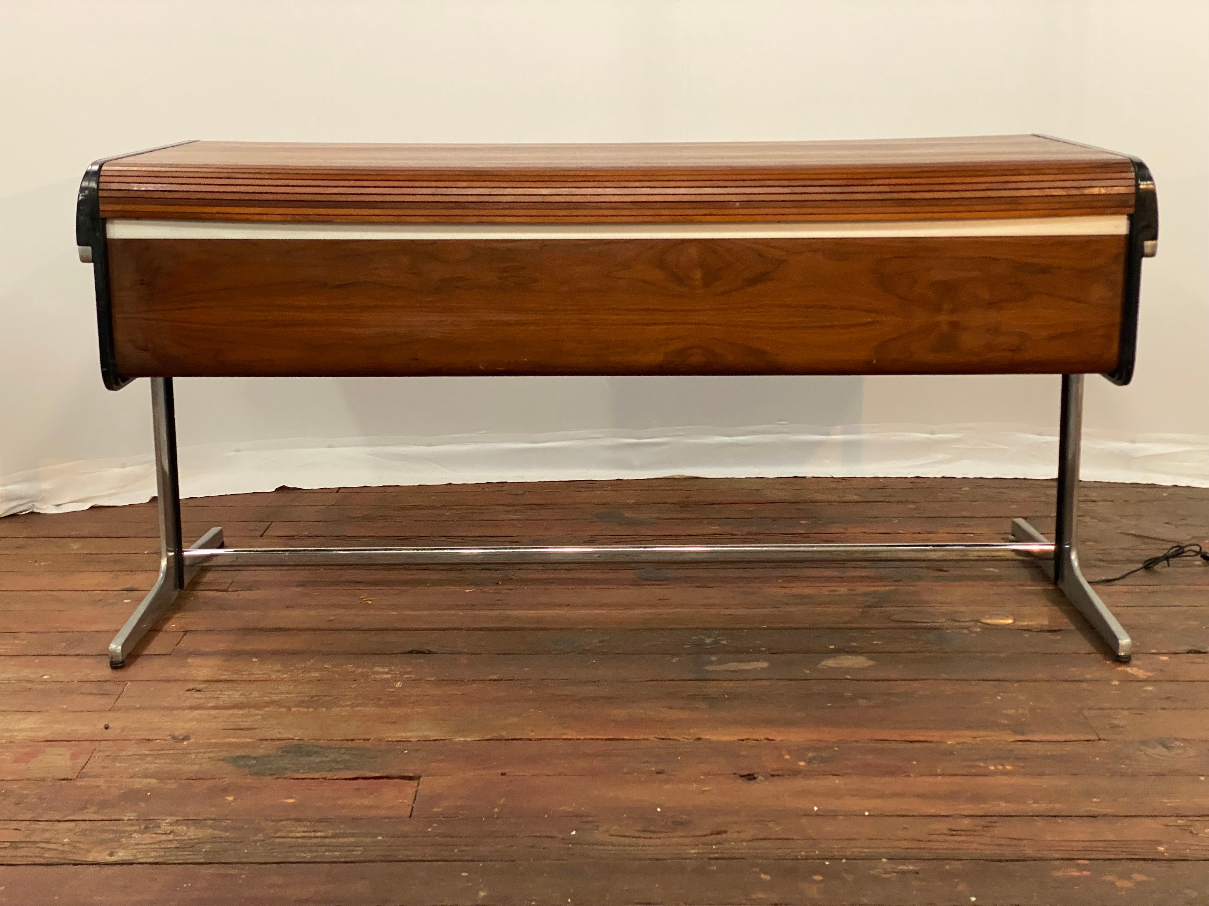 George Nelson for Herman Miller Walnut Action Office Desk Moderno de mediados de siglo en venta