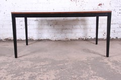 George Nelson for Herman Miller Walnut and Ebonized Wood Dining Table, Restored