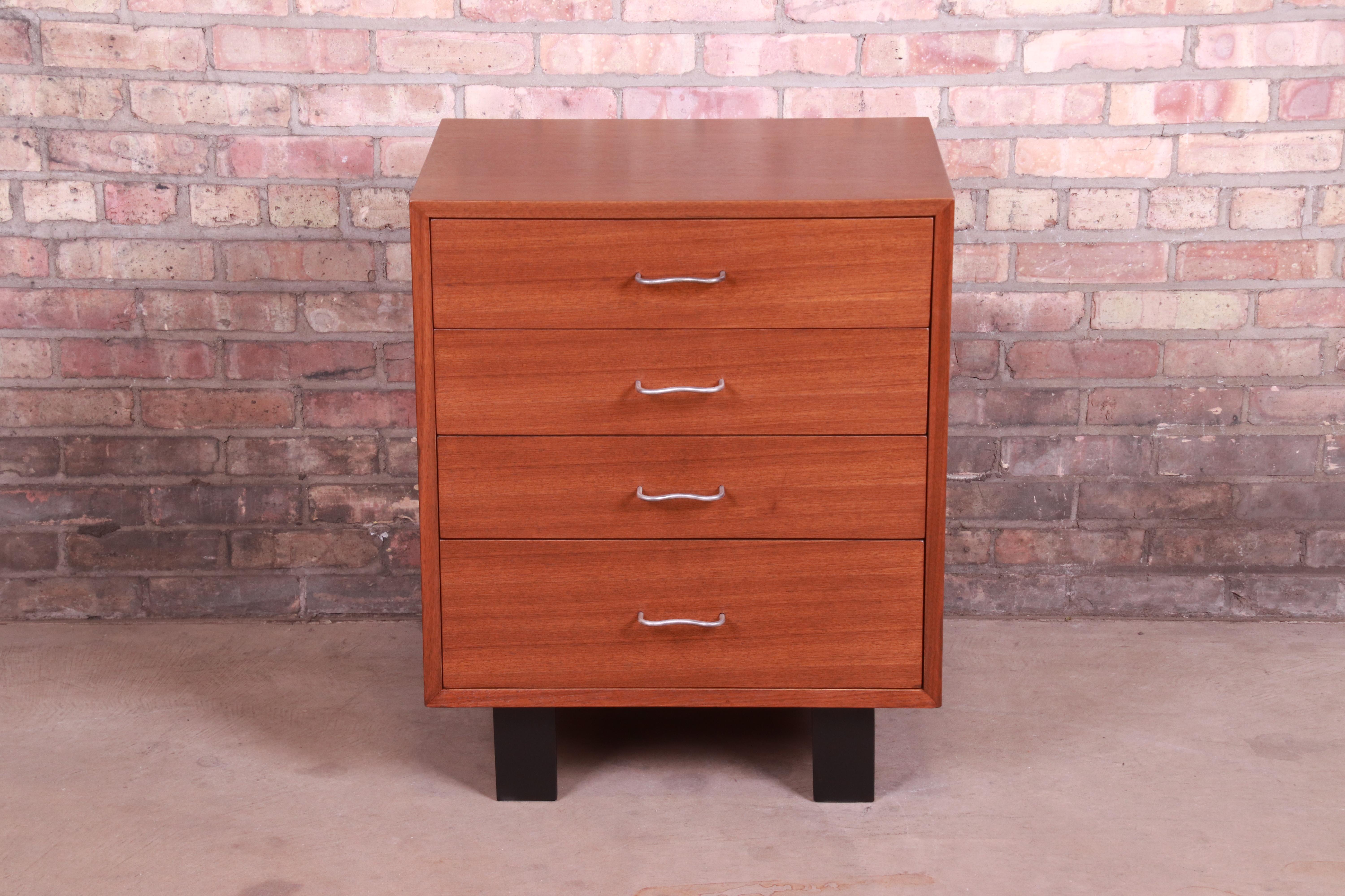 Mid-Century Modern George Nelson for Herman Miller Walnut Bachelor Chest, Newly Refinished
