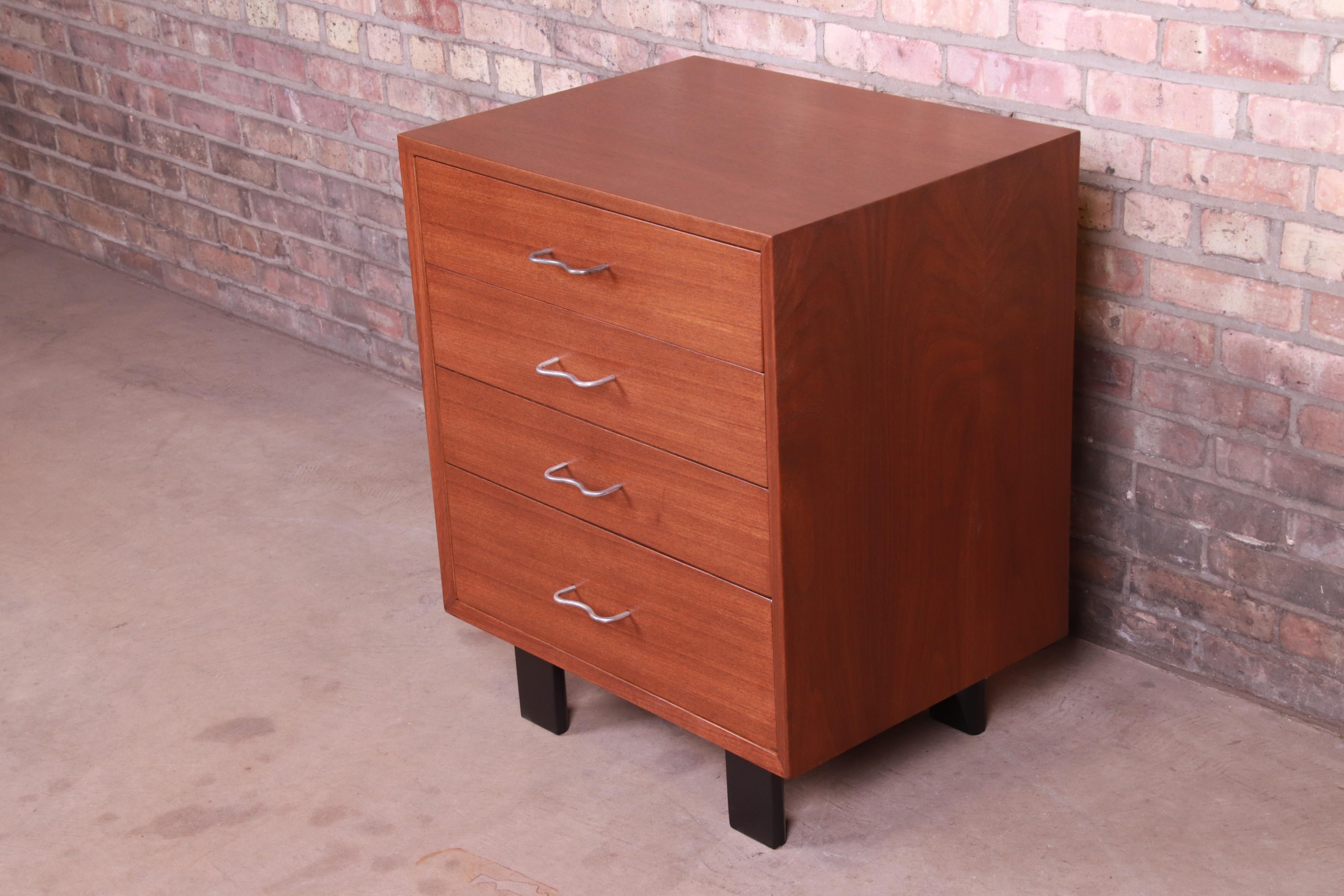 American George Nelson for Herman Miller Walnut Bachelor Chest, Newly Refinished