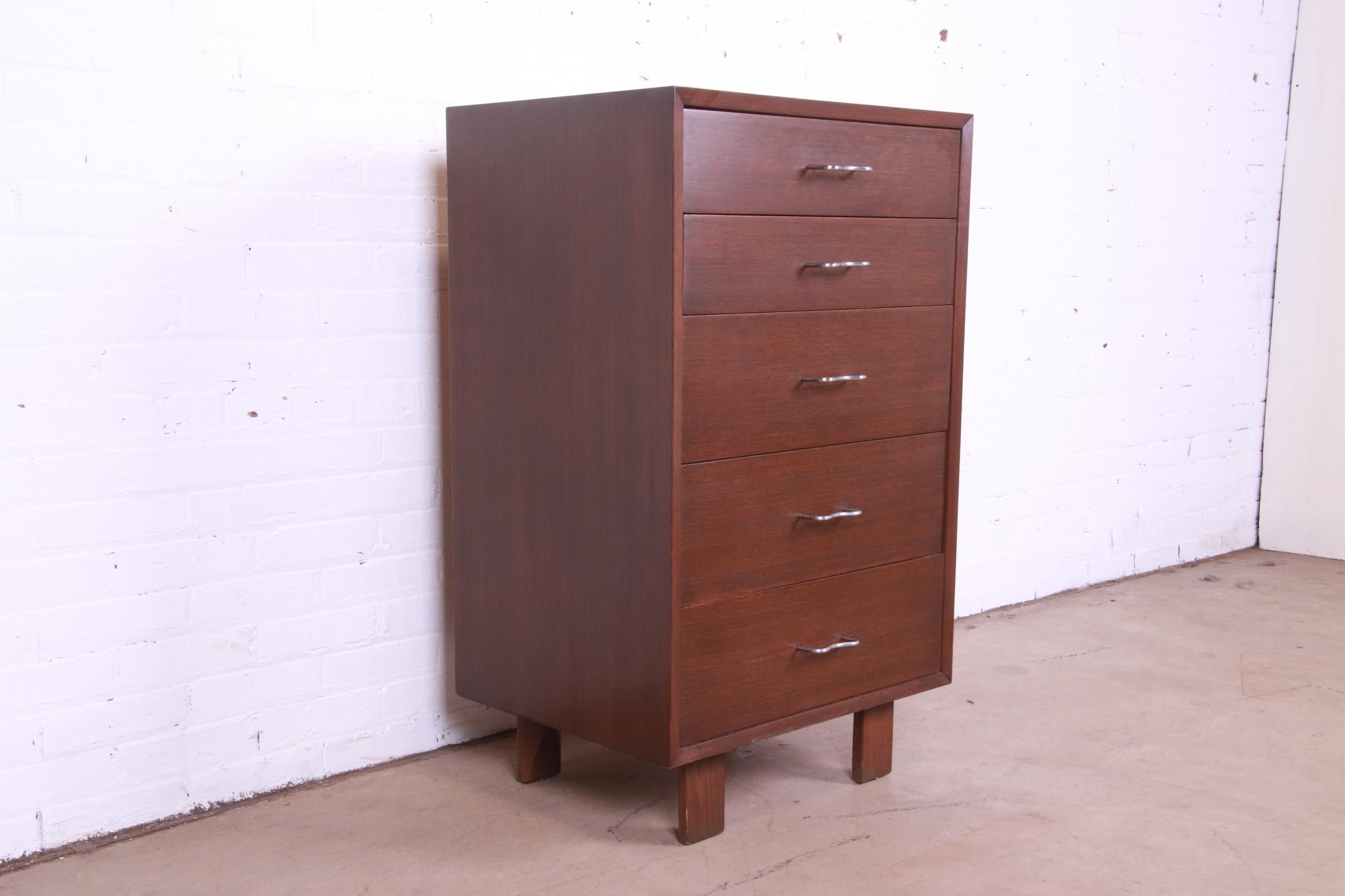 Mid-20th Century George Nelson for Herman Miller Walnut Chest of Drawers, 1950s For Sale