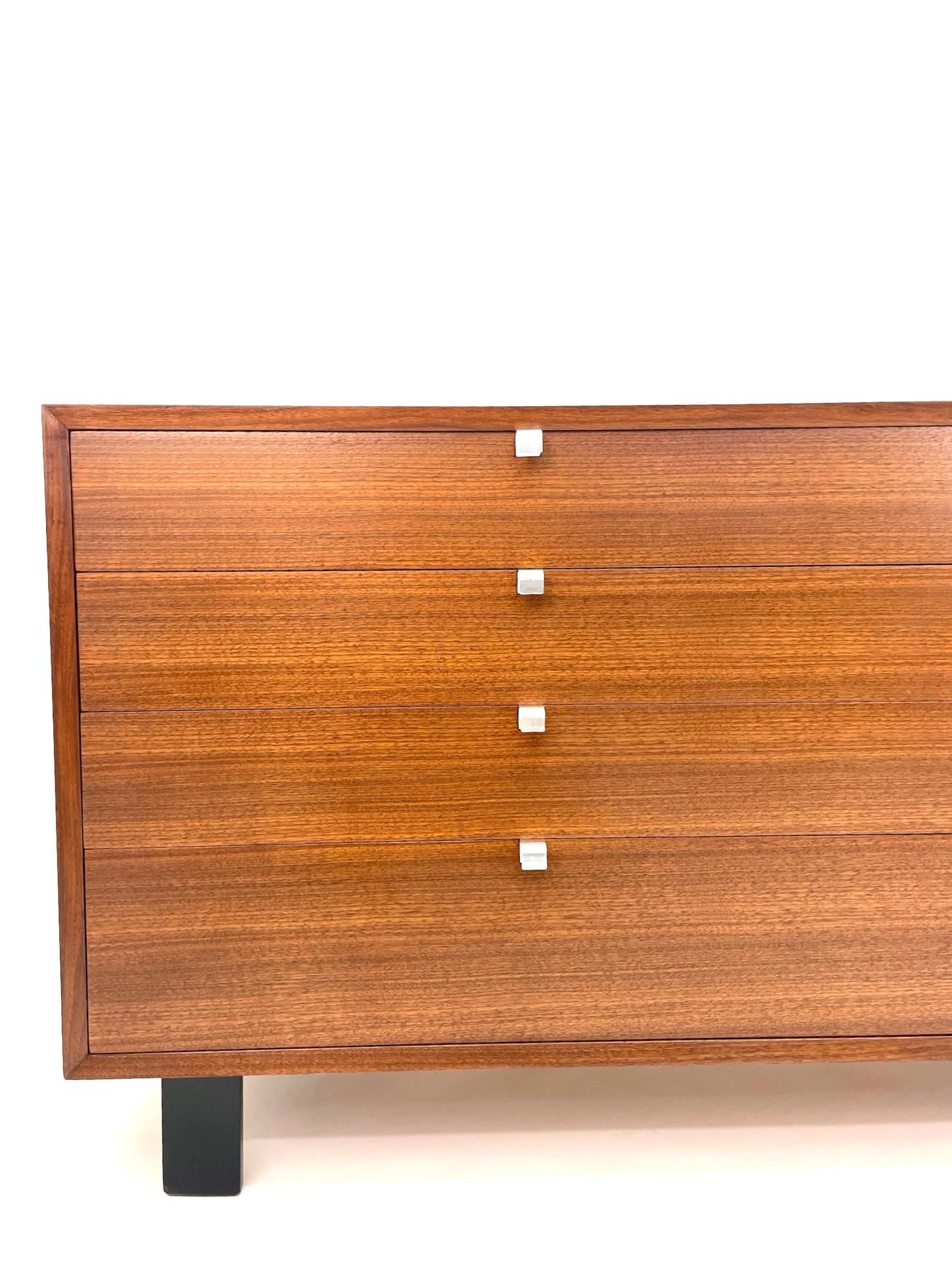George Nelson for Herman Miller Walnut Dresser Credenzas '2 Available' In Excellent Condition In San Diego, CA