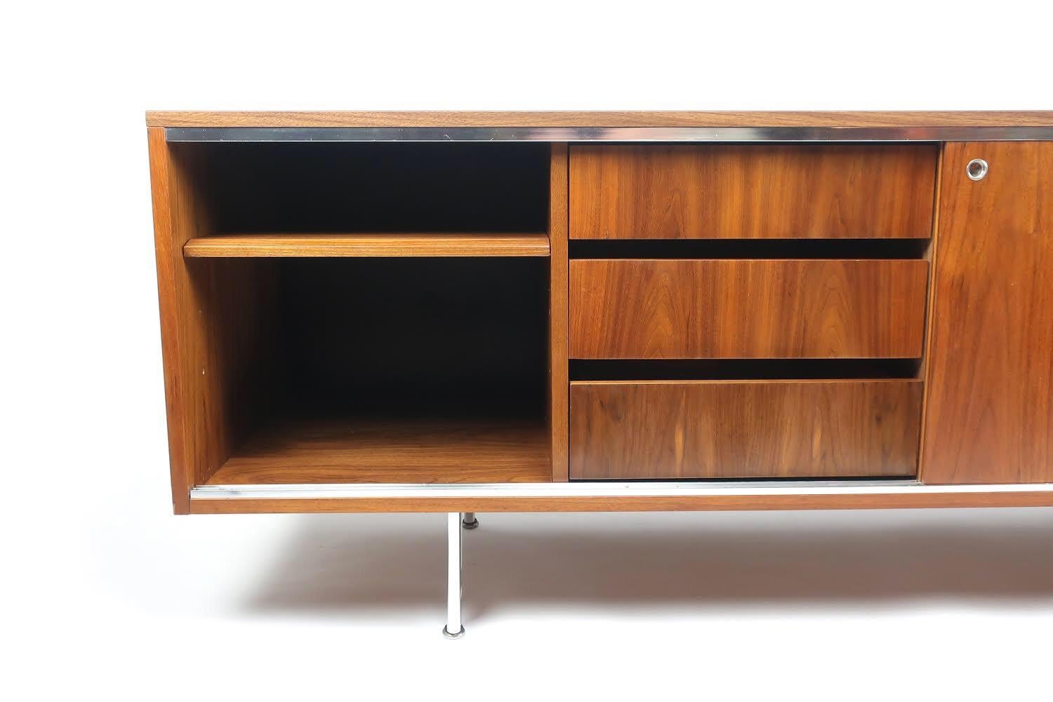 Mid-Century Modern George Nelson for Herman Miller Walnut Executive Office Group Credenza