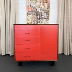 George Nelson For Herman Miller Walnut Gentlemans Chest With Clothing Rod