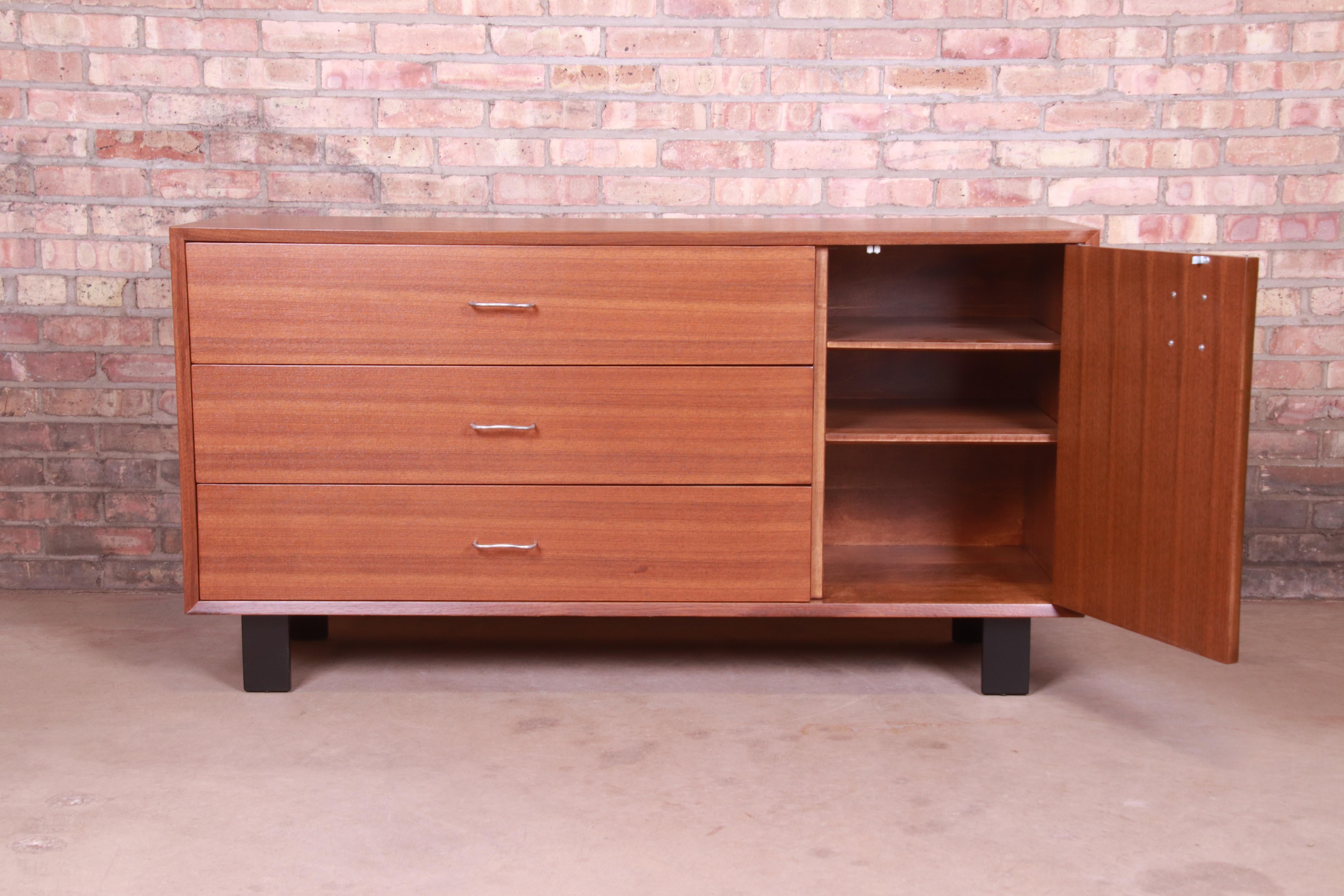 George Nelson for Herman Miller Walnut Sideboard Credenza, Newly Refinished 4