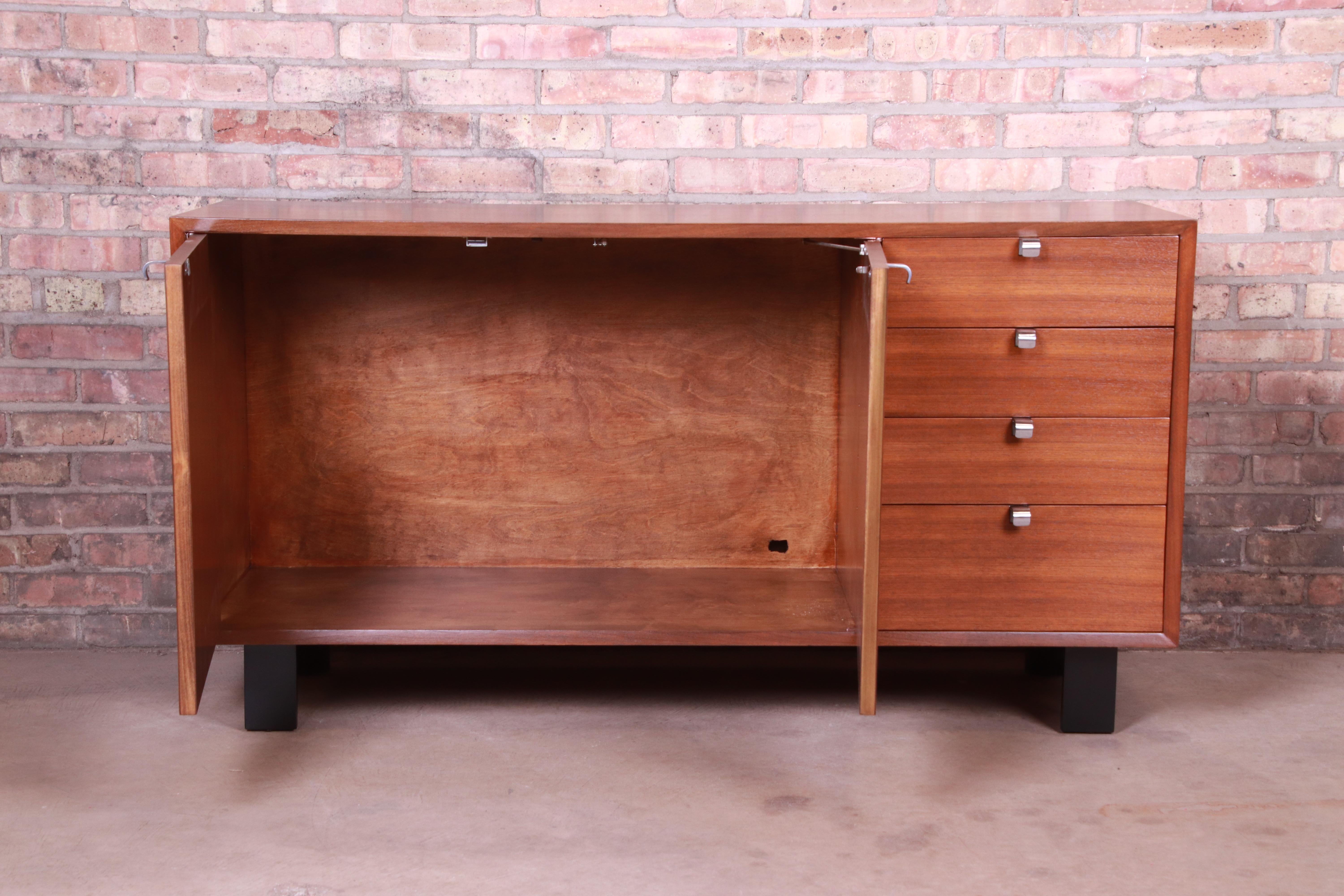 George Nelson for Herman Miller Walnut Sideboard Credenza, Newly Restored 4
