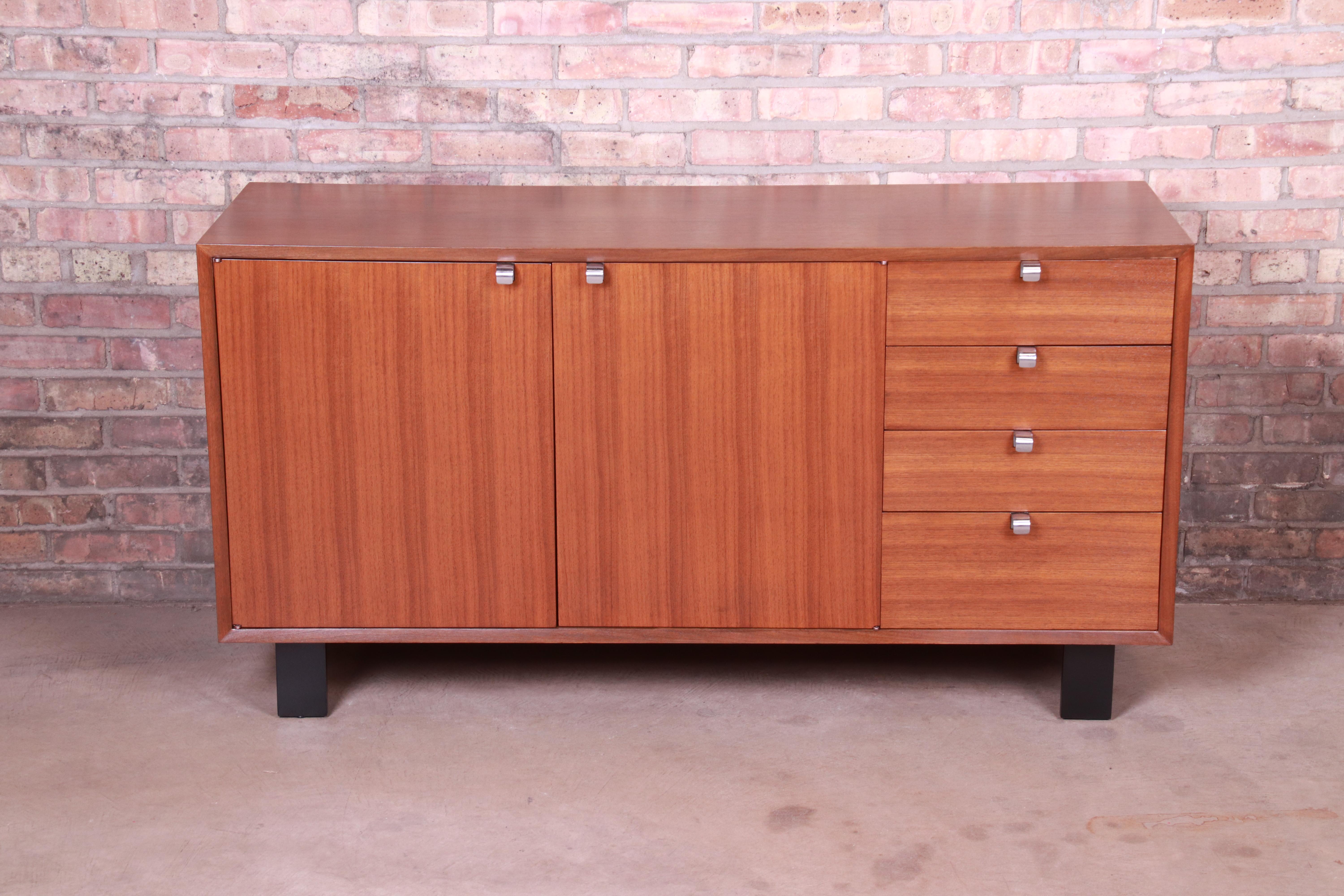 American George Nelson for Herman Miller Walnut Sideboard Credenza, Newly Restored