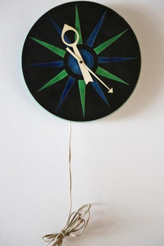 George Nelson for Howard Miller, Ceramic Meridian Clock, Mid Century Modern