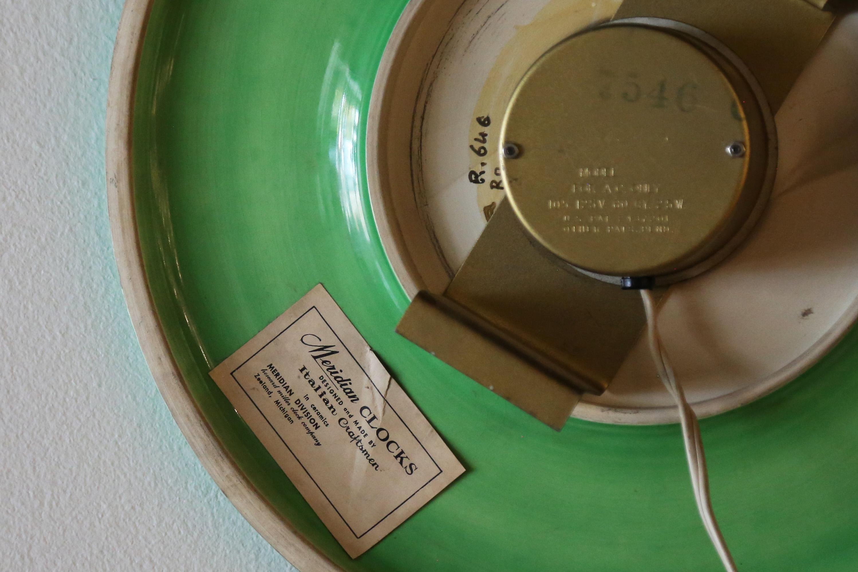 Mid-20th Century George Nelson for Howard Miller, Ceramic Meridian Clock, Mid Century Modern