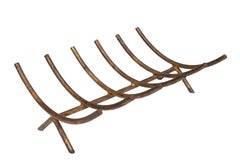 George Nelson for Howard Miller for Iron Stand Fireplace Log Fire Holder (Support de bûches de cheminée en fer forgé)