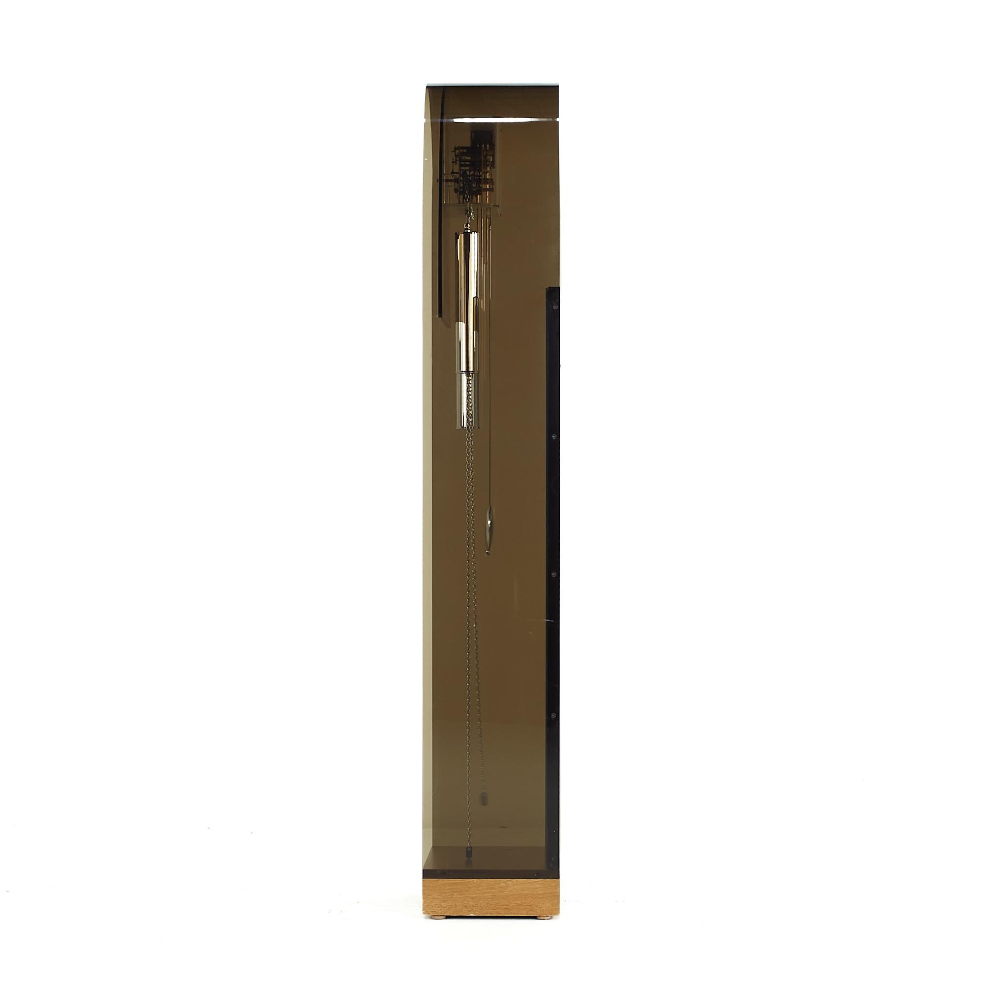 Mid-Century Modern George Nelson for Howard Miller Midcentury Lucite Grandfather Clock For Sale