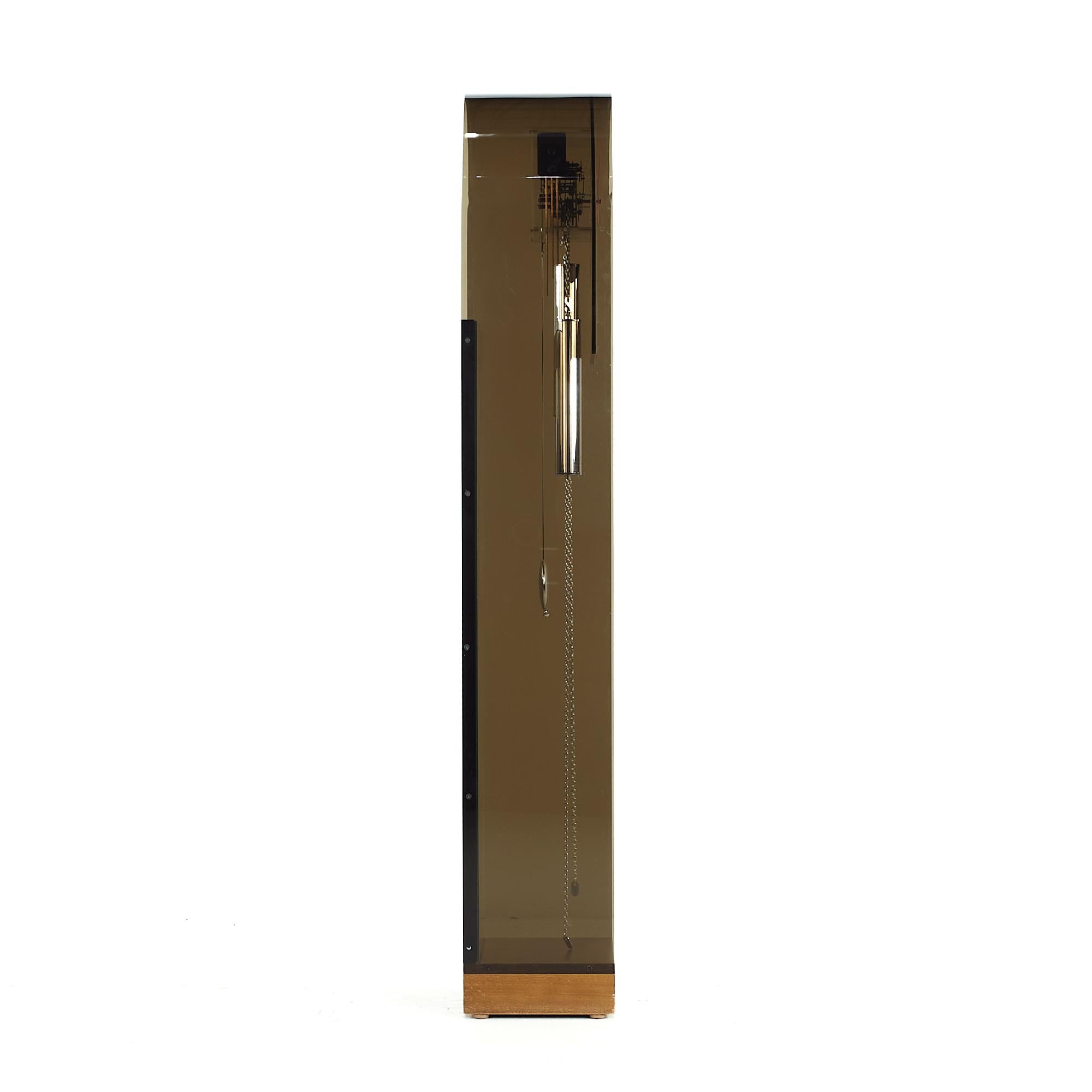 American George Nelson for Howard Miller Midcentury Lucite Grandfather Clock For Sale