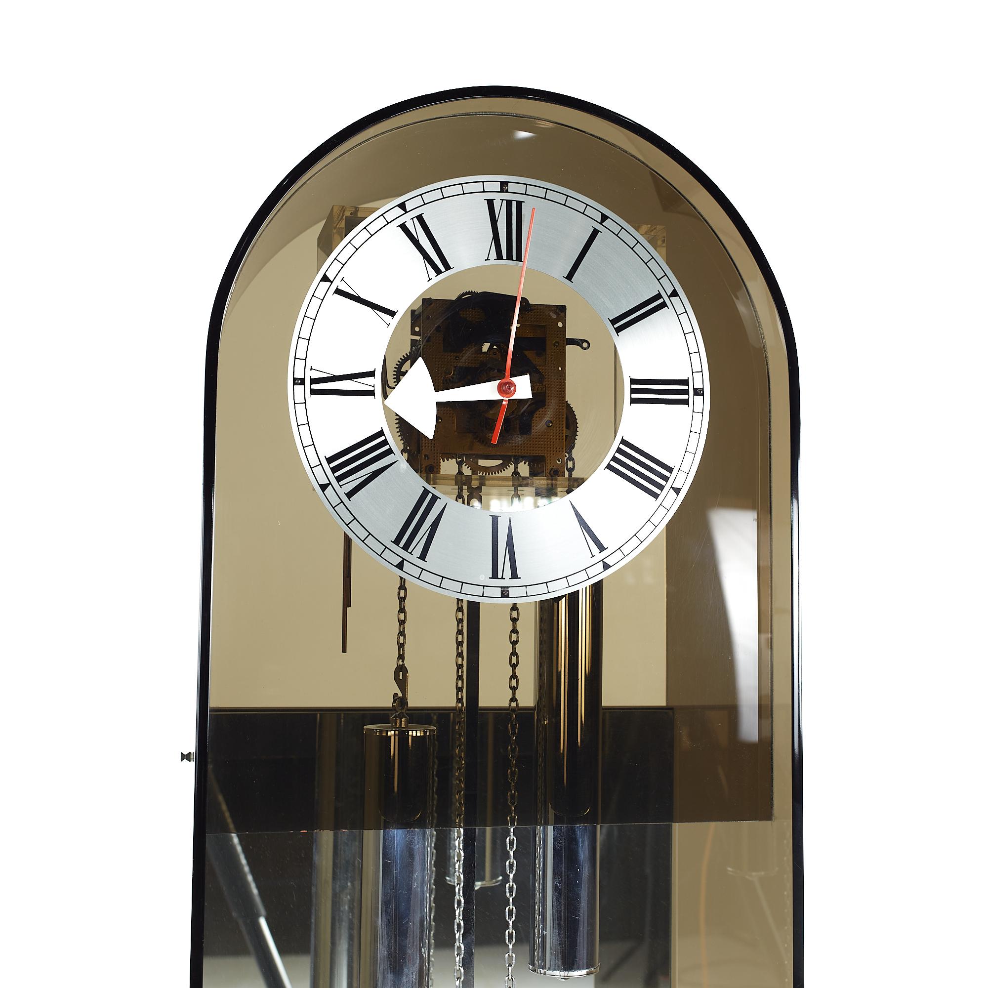 George Nelson for Howard Miller Midcentury Lucite Grandfather Clock In Good Condition For Sale In Countryside, IL