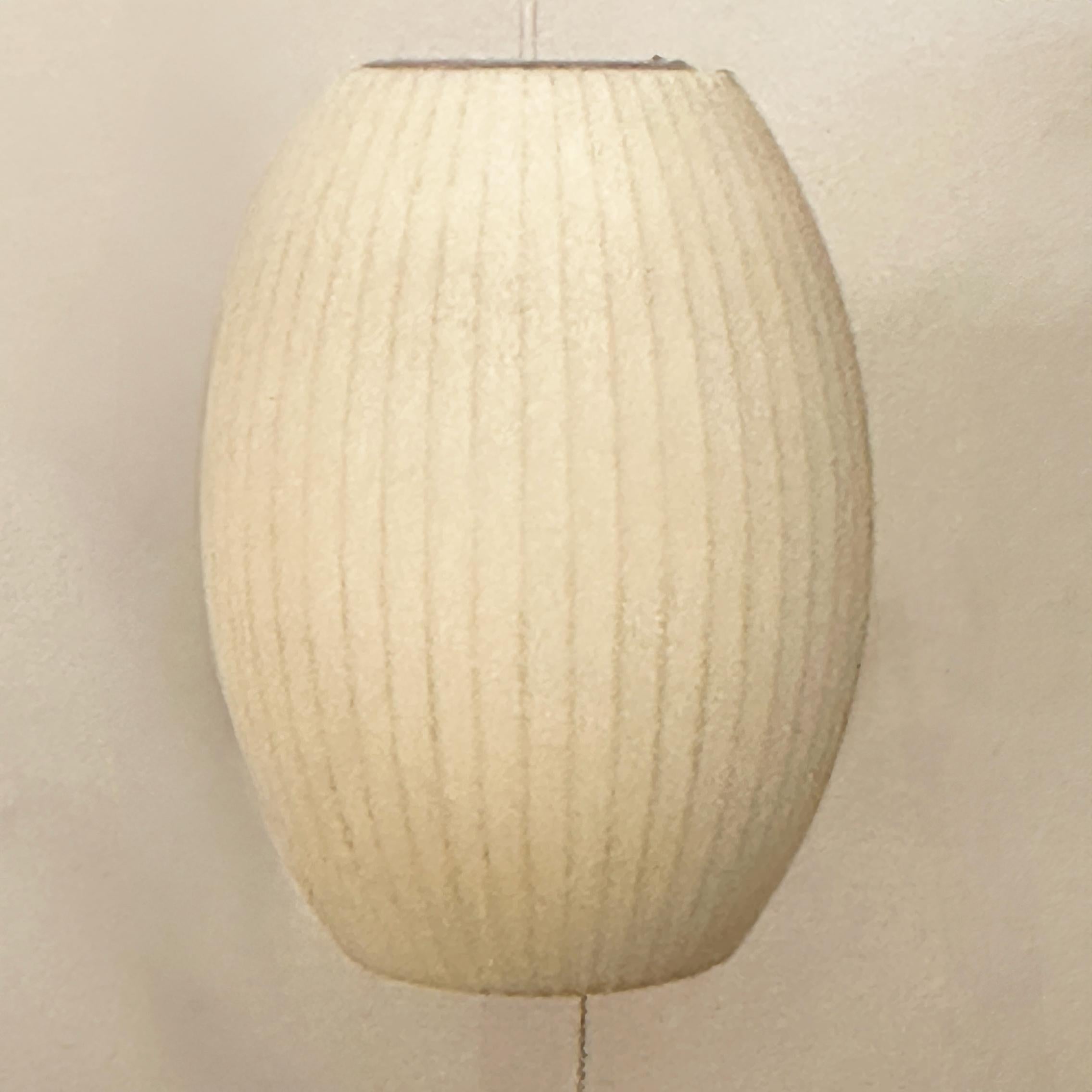 George Nelson for Howard Miller Small Cigar Bubble Lamp, ca 1950s

This is an iconic bubble lamp designed by George Nelson, originally for the Howard Miller Clock Company. As you can see in the images this has the original sticker still attached to
