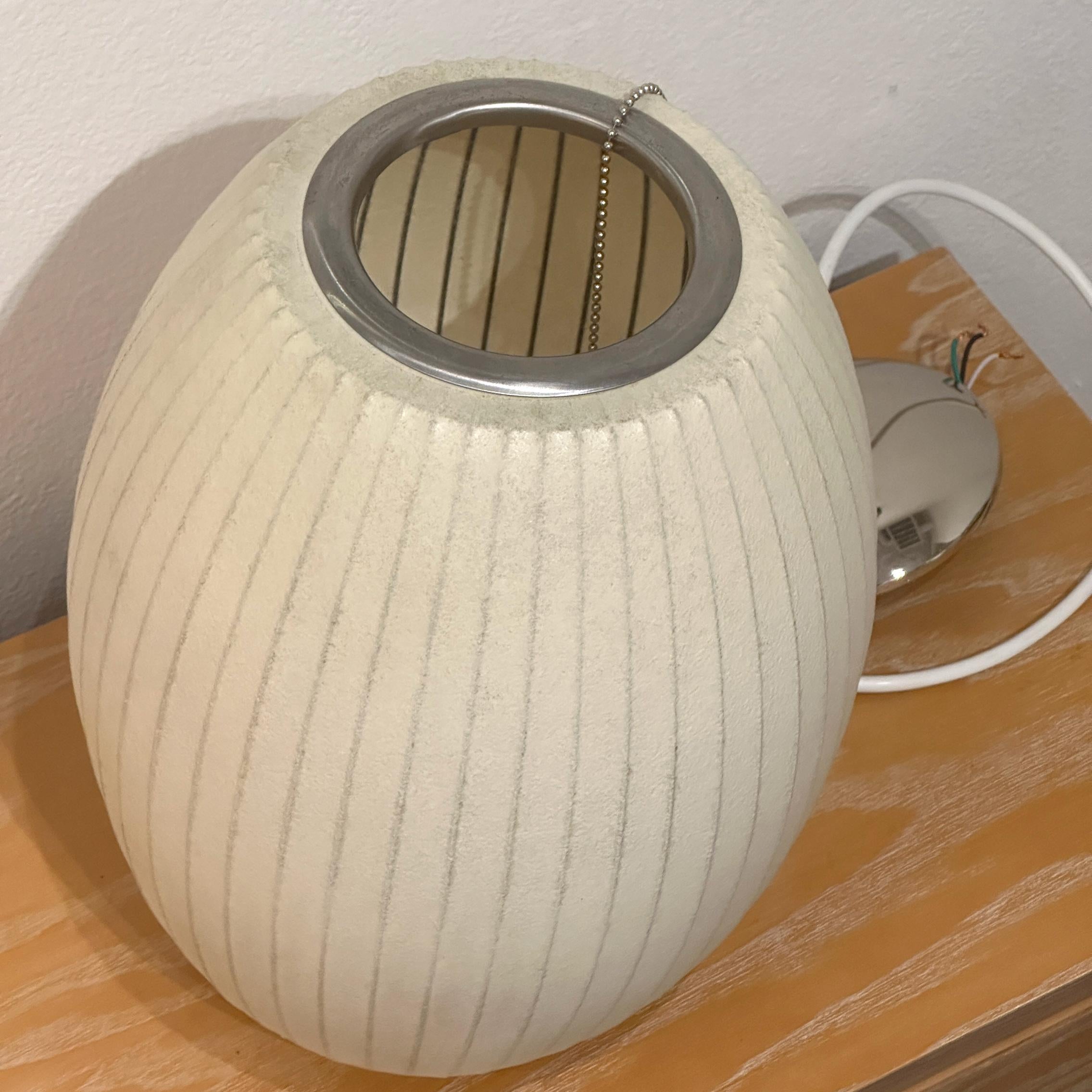 Acciaio George Nelson for Howard Miller Small Cigar Bubble Lamp, ca 1950s in vendita