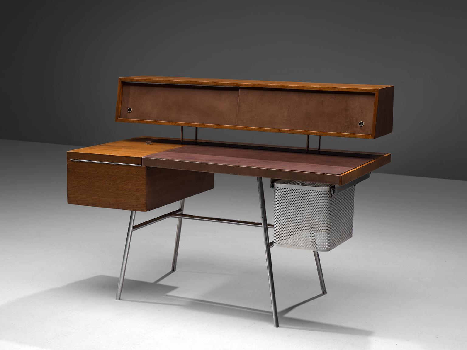 American George Nelson Functional Desk in Walnut