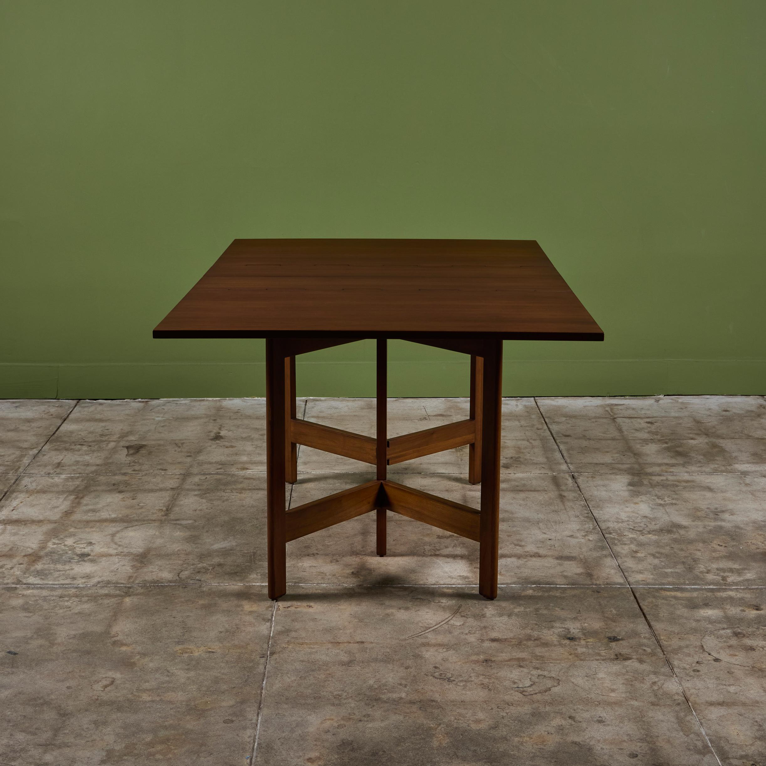 Walnut George Nelson Gateleg Drop Leaf Dining Table for Herman Miller For Sale