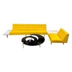 George Nelson Herman Miller 2 Pc Sofa Sectional Set&Tables & Italian Swirl Table