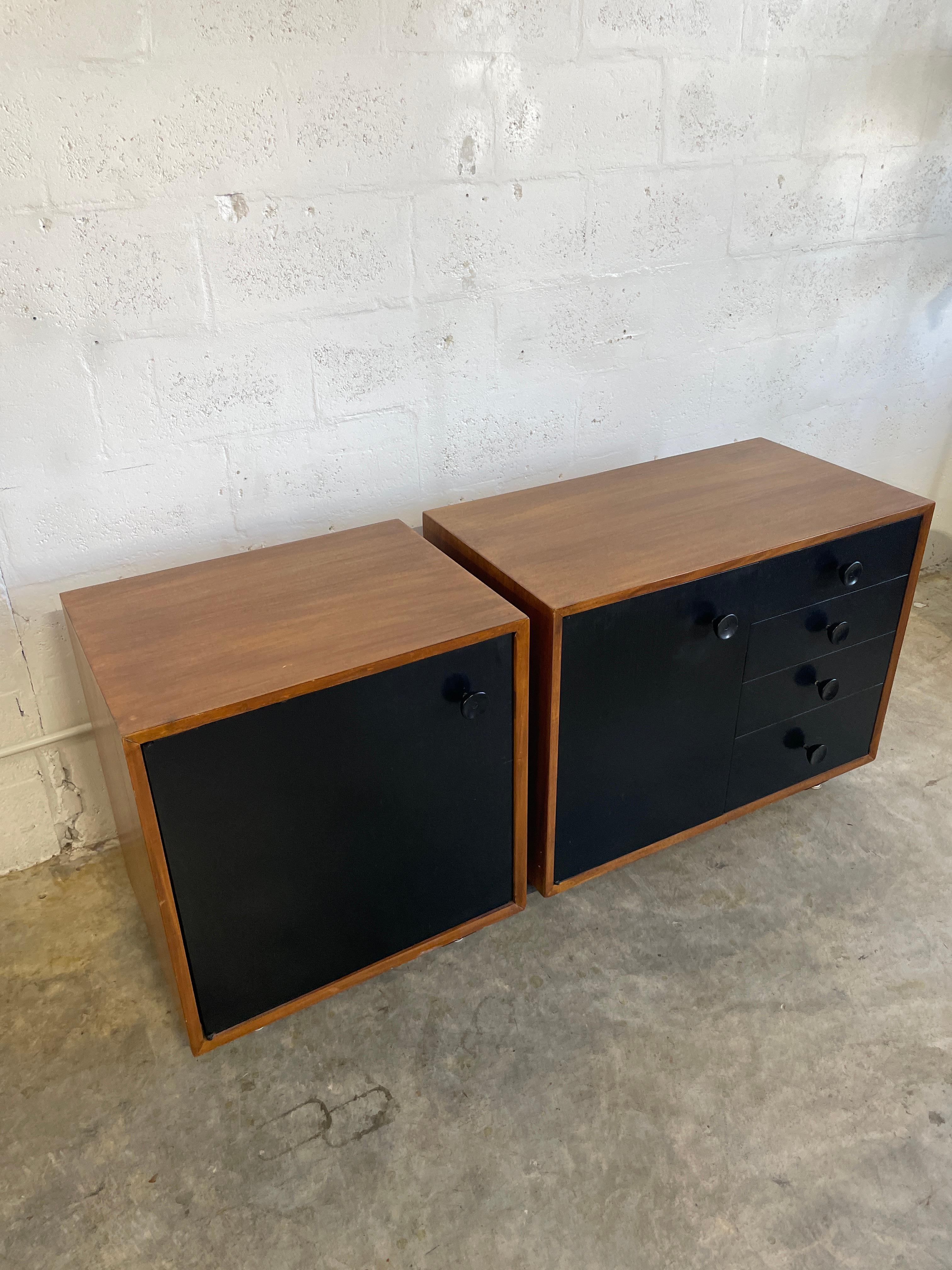 Wood George Nelson Herman Miller BCS Mid Century Cabinets