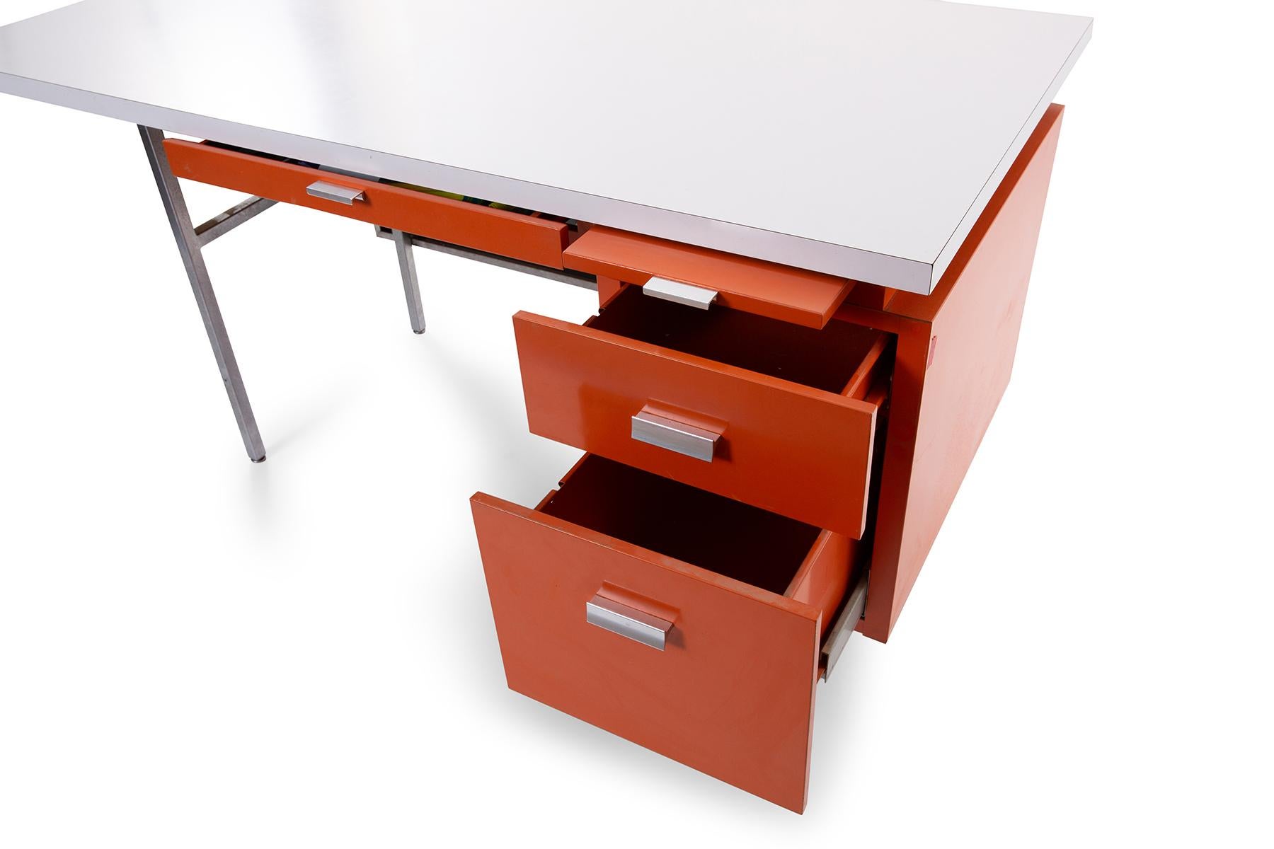Mid-Century Modern George Nelson Herman Miller Modern Management Desk & Return