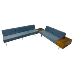 George Nelson, Herman Miller Modular Sofa System Rosewood Table & Drawer Chest 