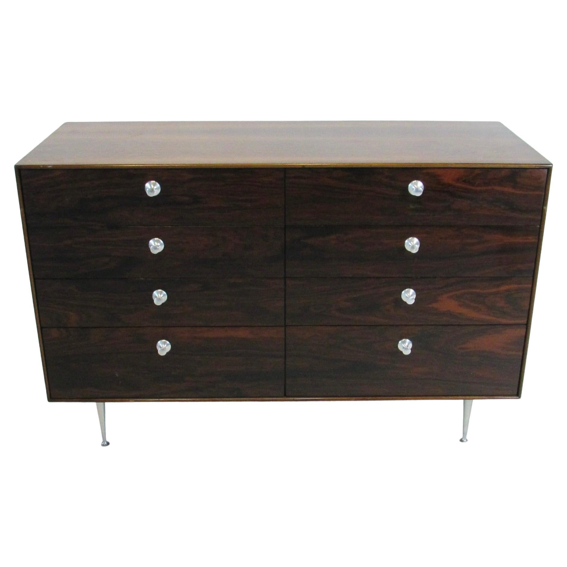 George Nelson Herman Miller Rosewood Thin Edge Eight Drawer Dresser For Sale