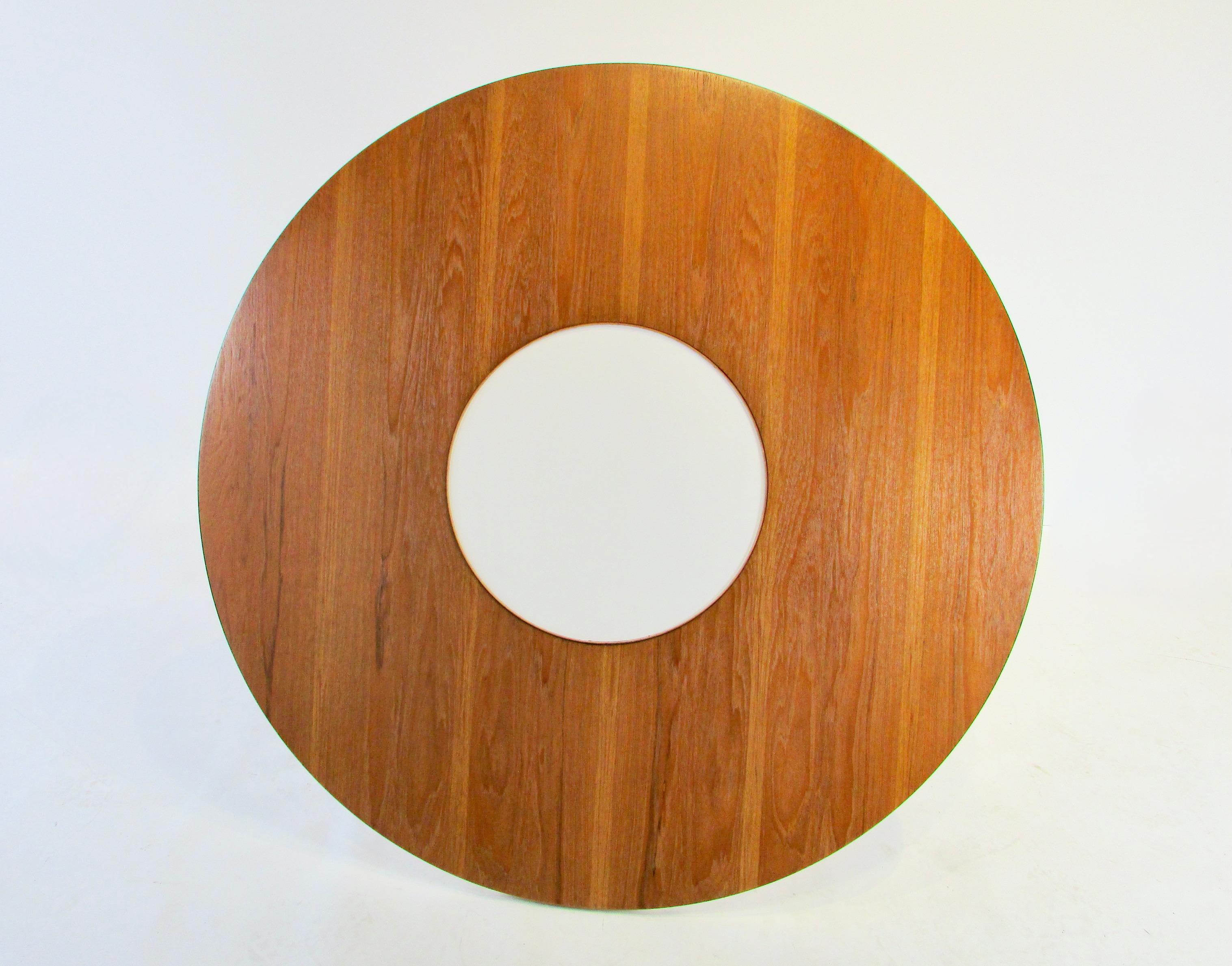 Aluminum George Nelson Herman Miller Teak Dining Table with Laminate Lazy Susan Center