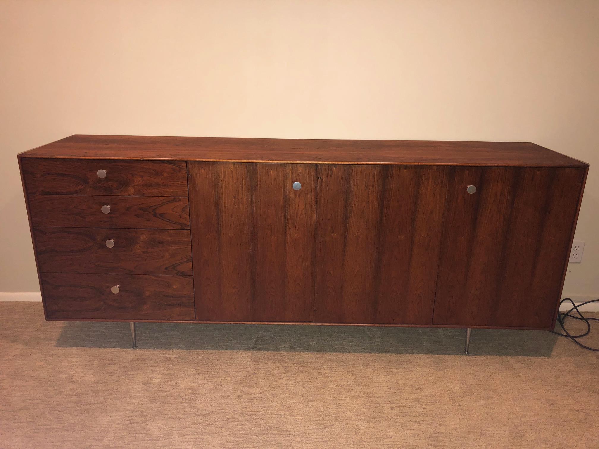 George Nelson Herman Miller Thin Edge Credenza Cabinet Rosewood 1