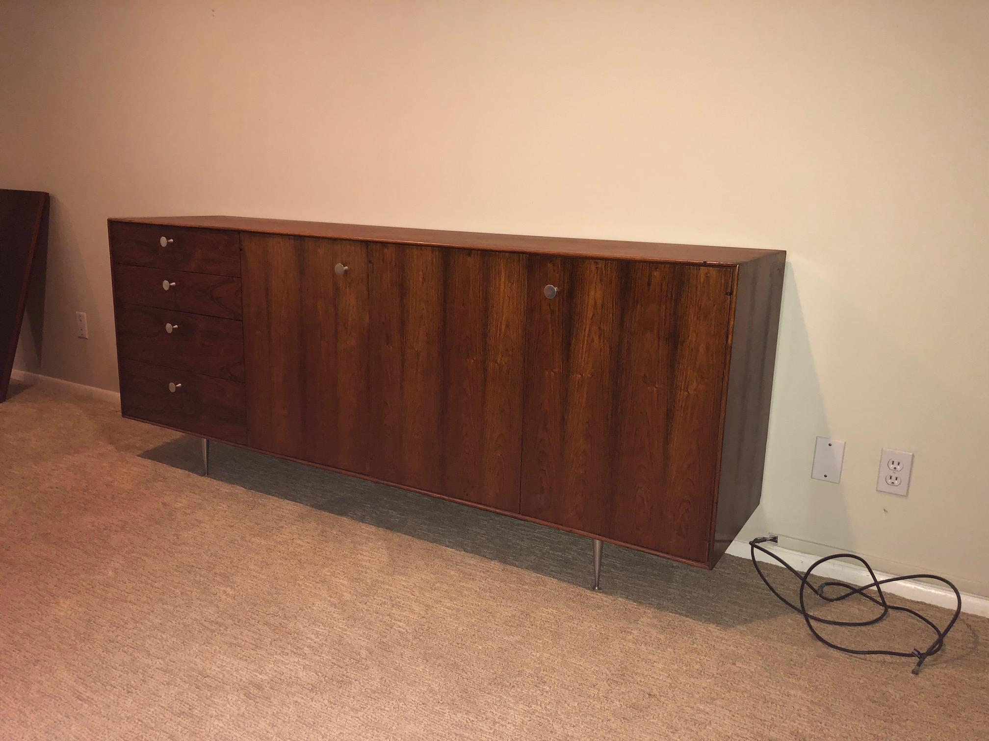 George Nelson Herman Miller Thin Edge Credenza Cabinet Rosewood 2